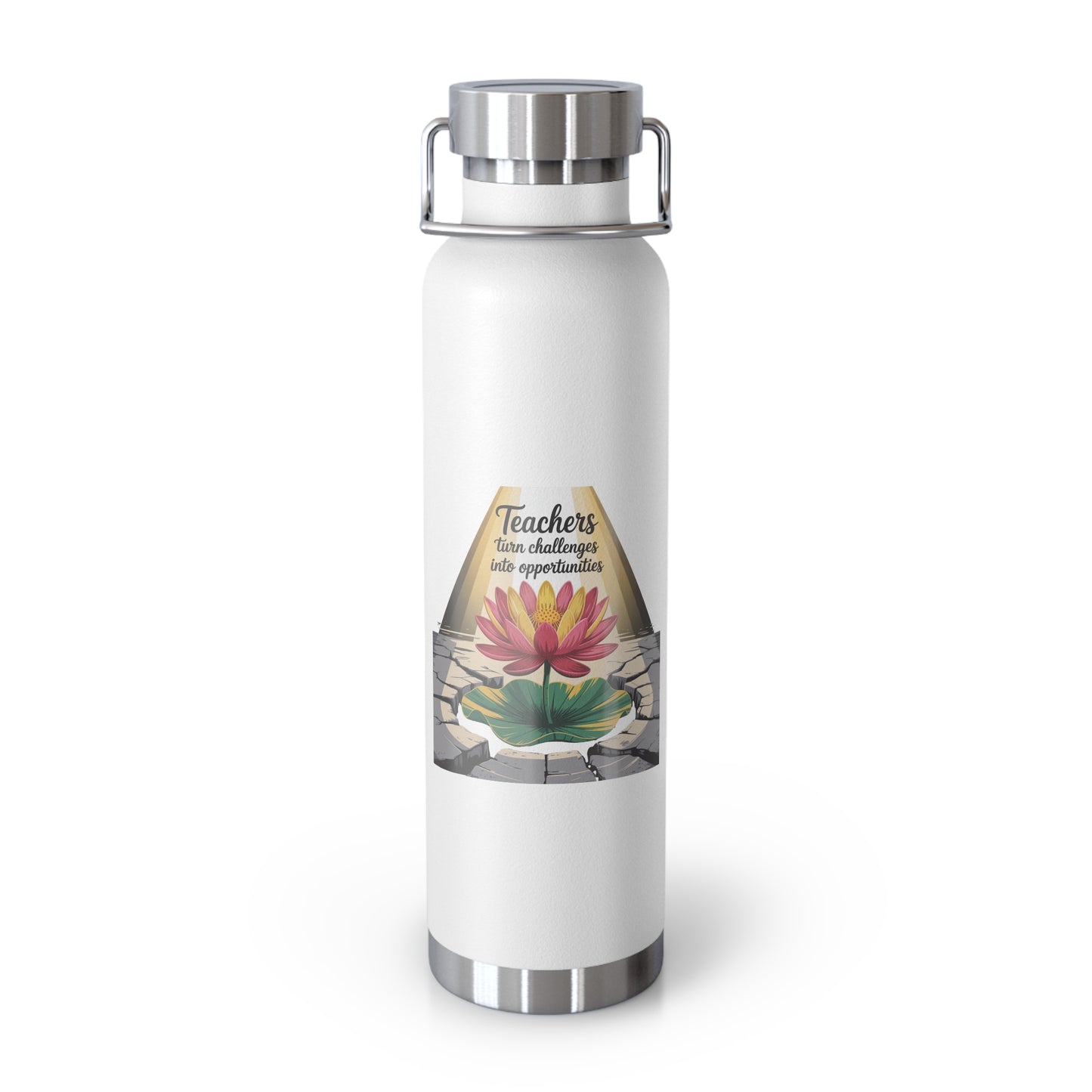 Teachers Turn Challenges into Opportunities -22oz Copper Teachers Tumbler