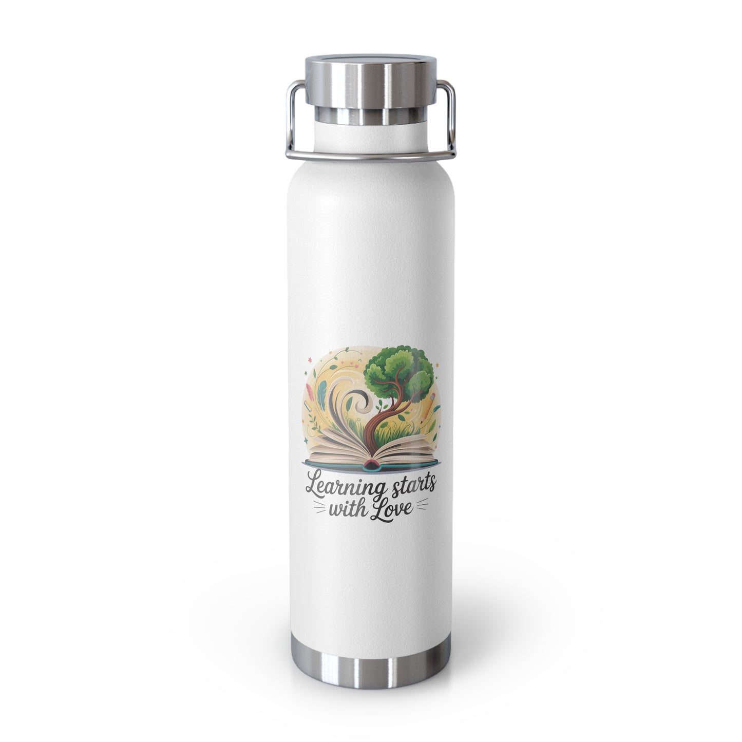 Learning Starts with Love -22oz Copper Teachers Tumbler