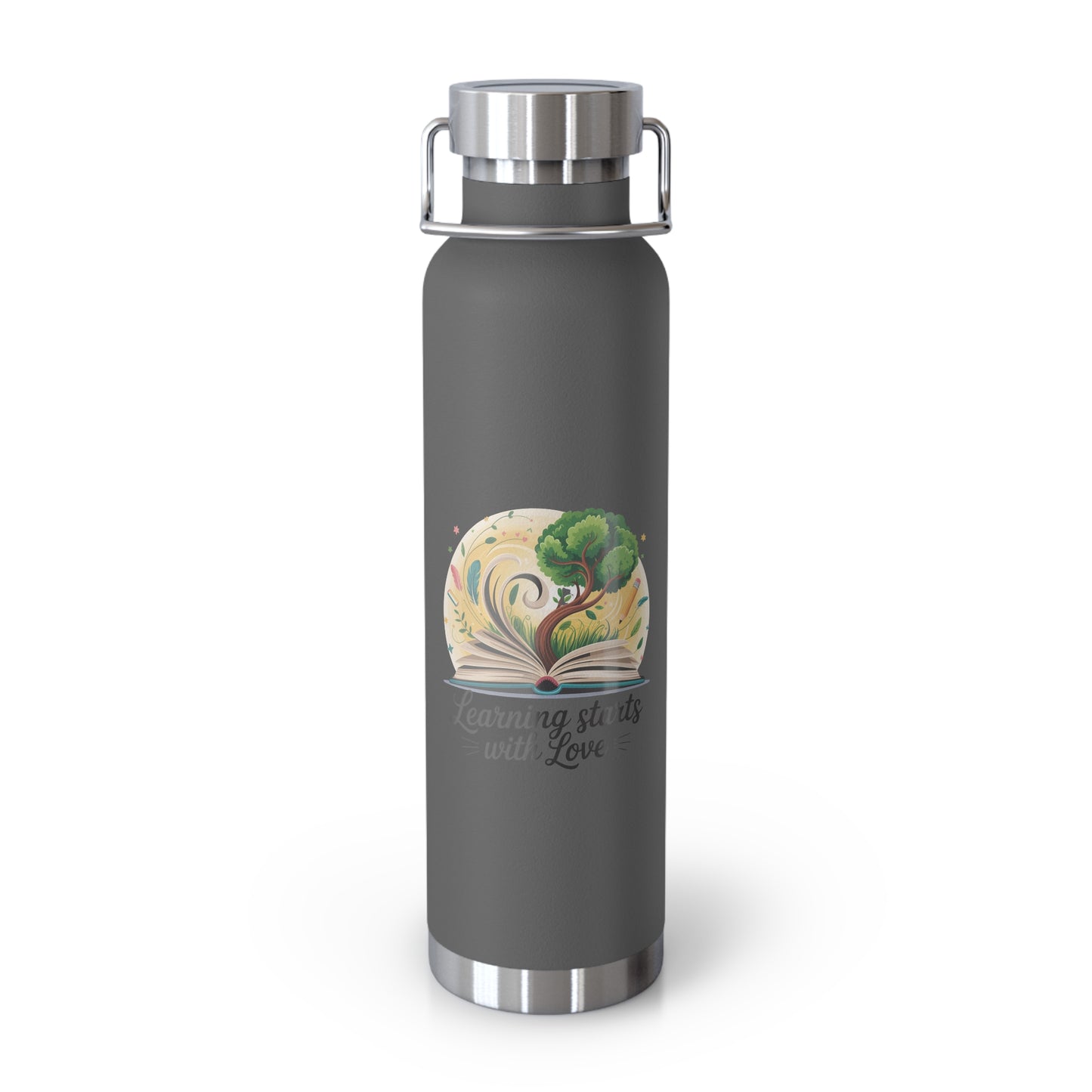 Learning Starts with Love -22oz Copper Teachers Tumbler
