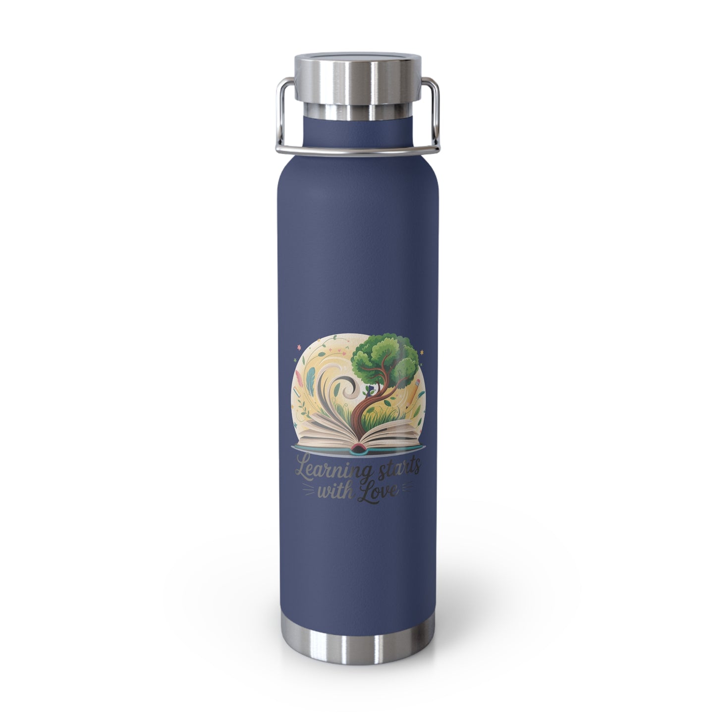 Learning Starts with Love -22oz Copper Teachers Tumbler