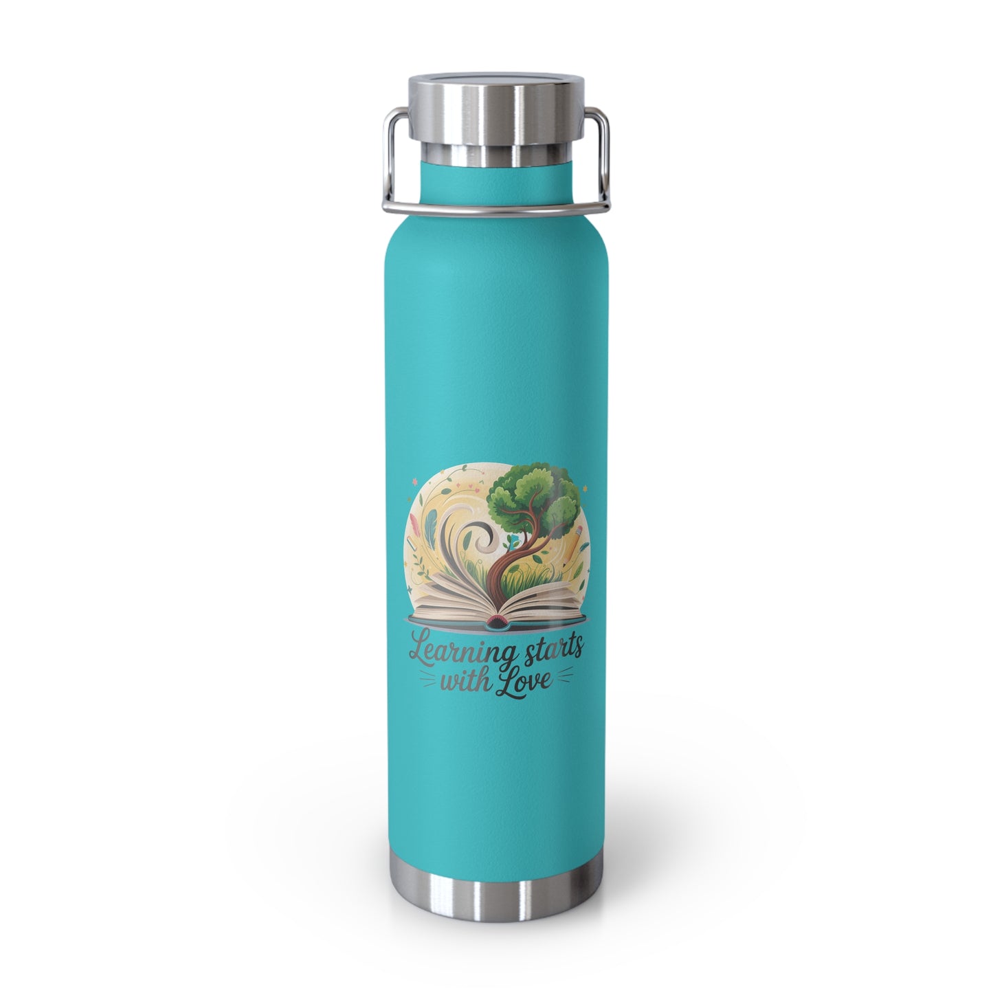 Learning Starts with Love -22oz Copper Teachers Tumbler