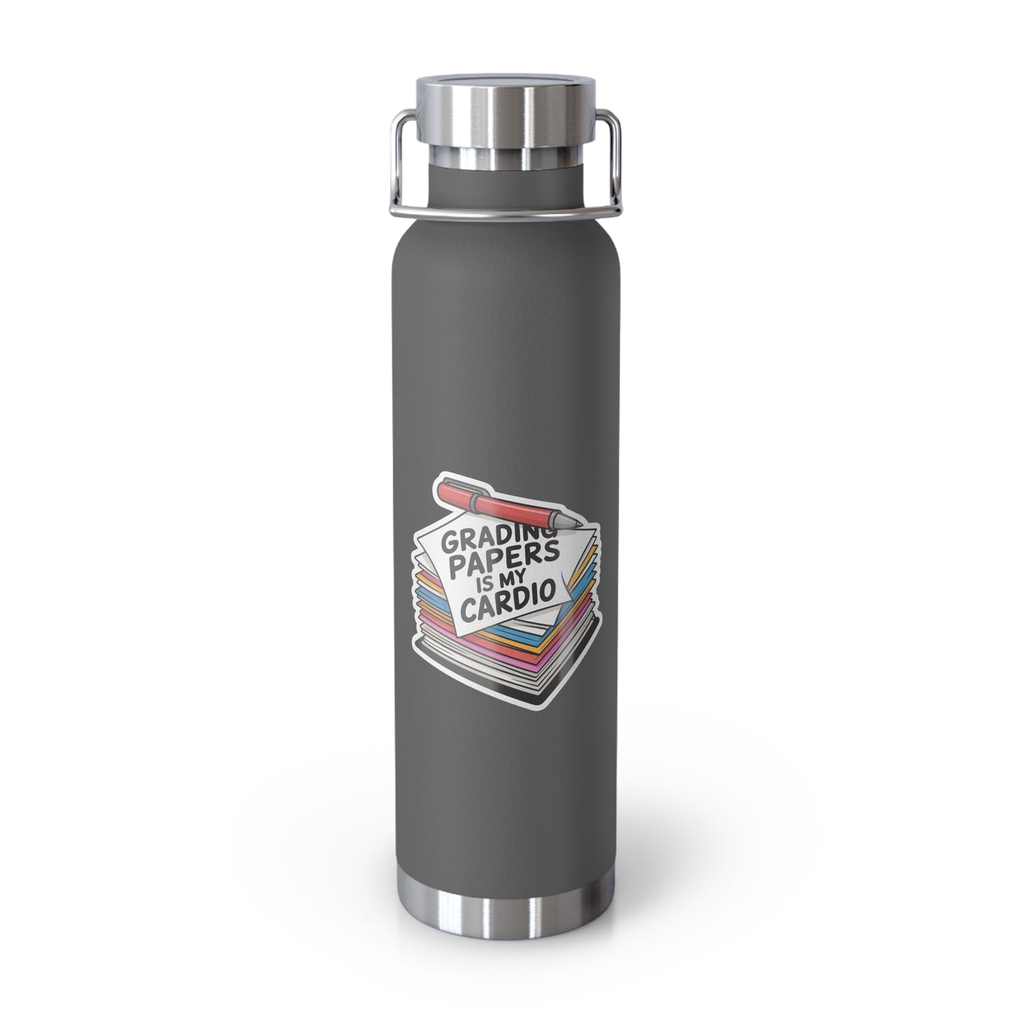 Grading Papers is my Cardio -22oz Copper Teachers Tumbler