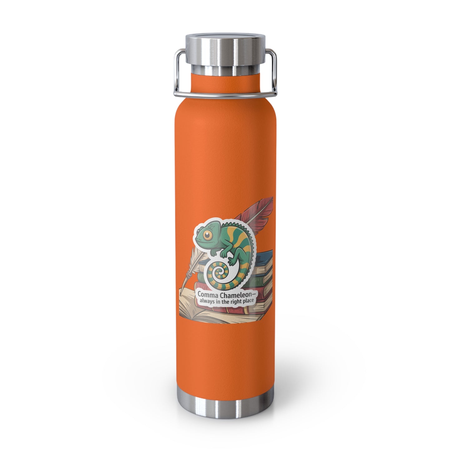 Comma Chameleon-Always in the Right Place -22oz Copper Teachers Tumbler