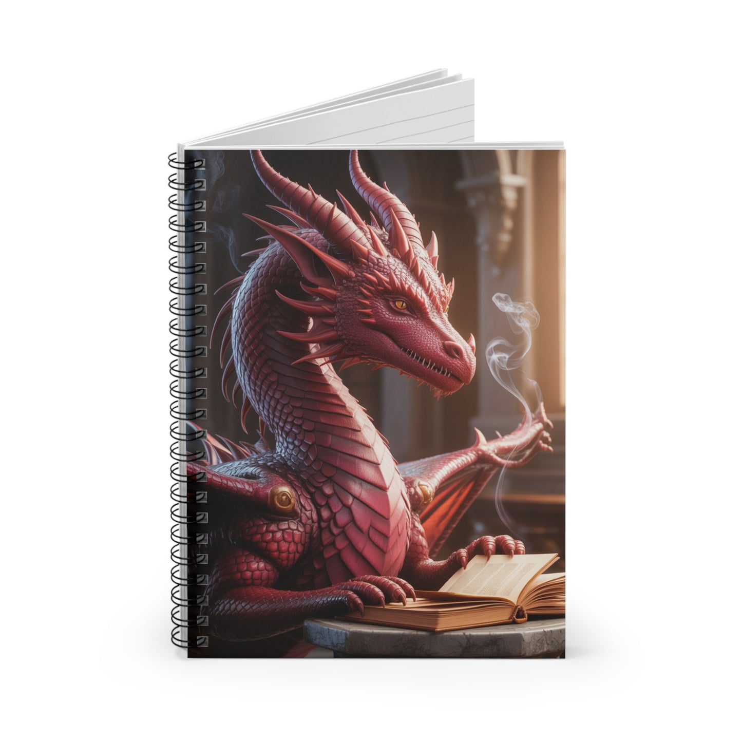 Purple Dragon - Lined Spiral Notebook