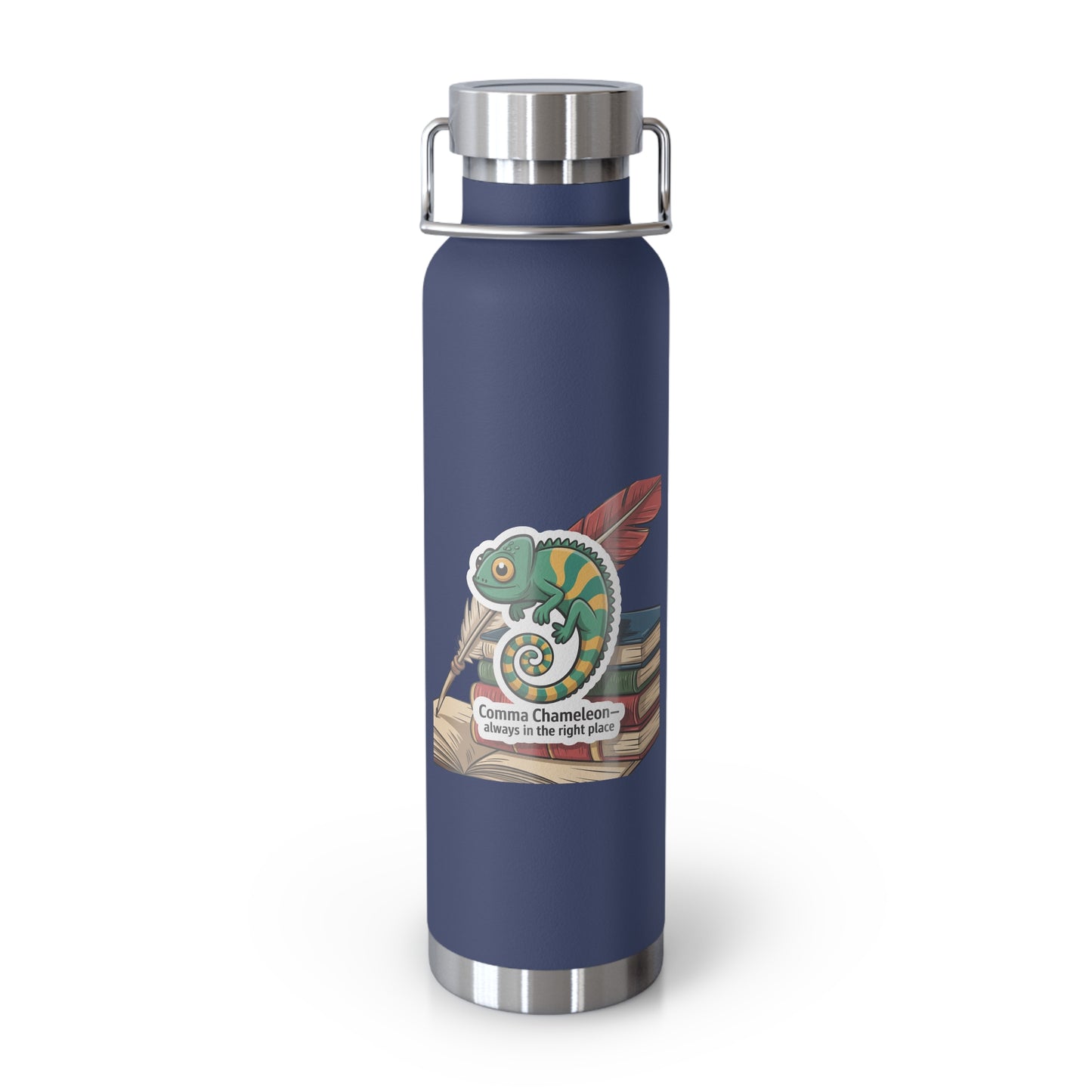 Comma Chameleon-Always in the Right Place -22oz Copper Teachers Tumbler