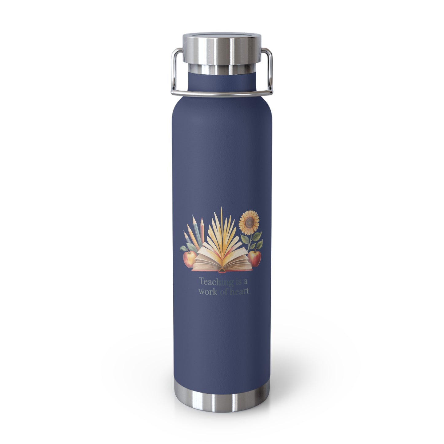 Teaching is a Work of Heart -22oz Copper Teachers Tumbler