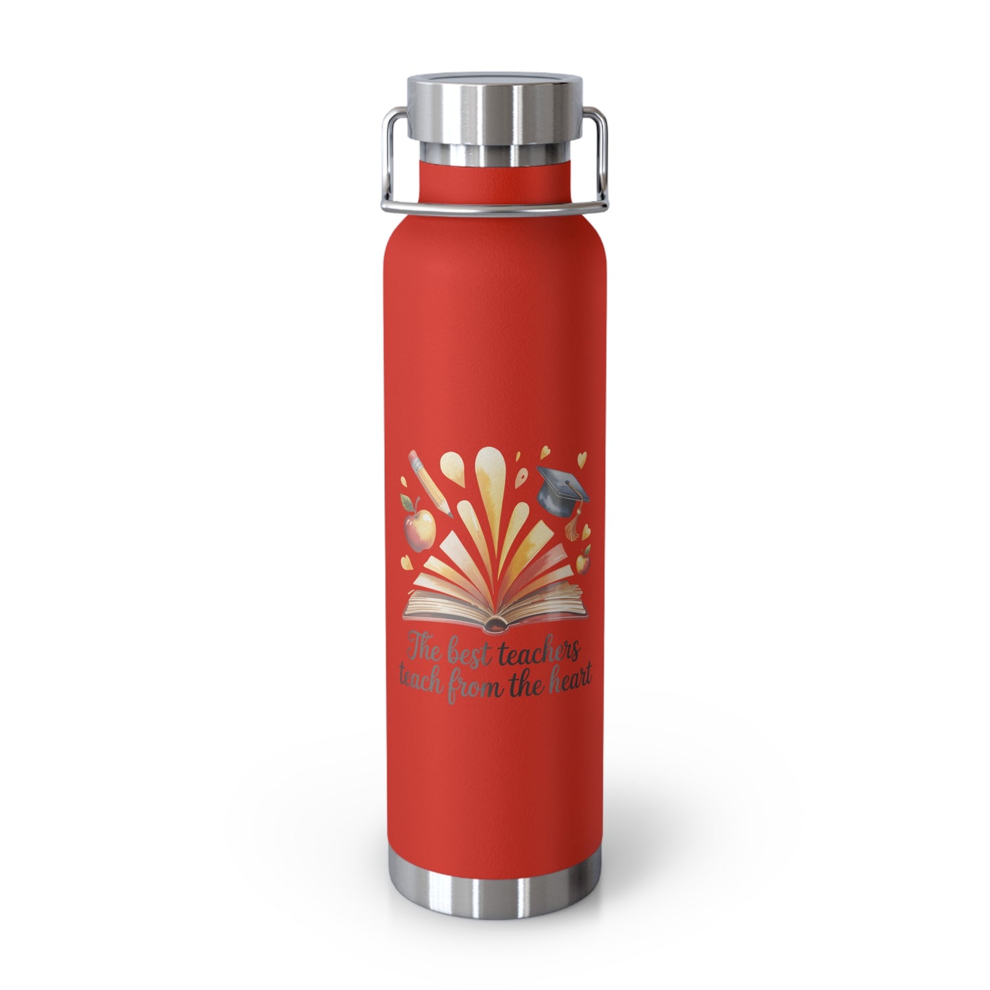 The Best Teachers Teach From the Heart -22oz Copper Teachers Tumbler