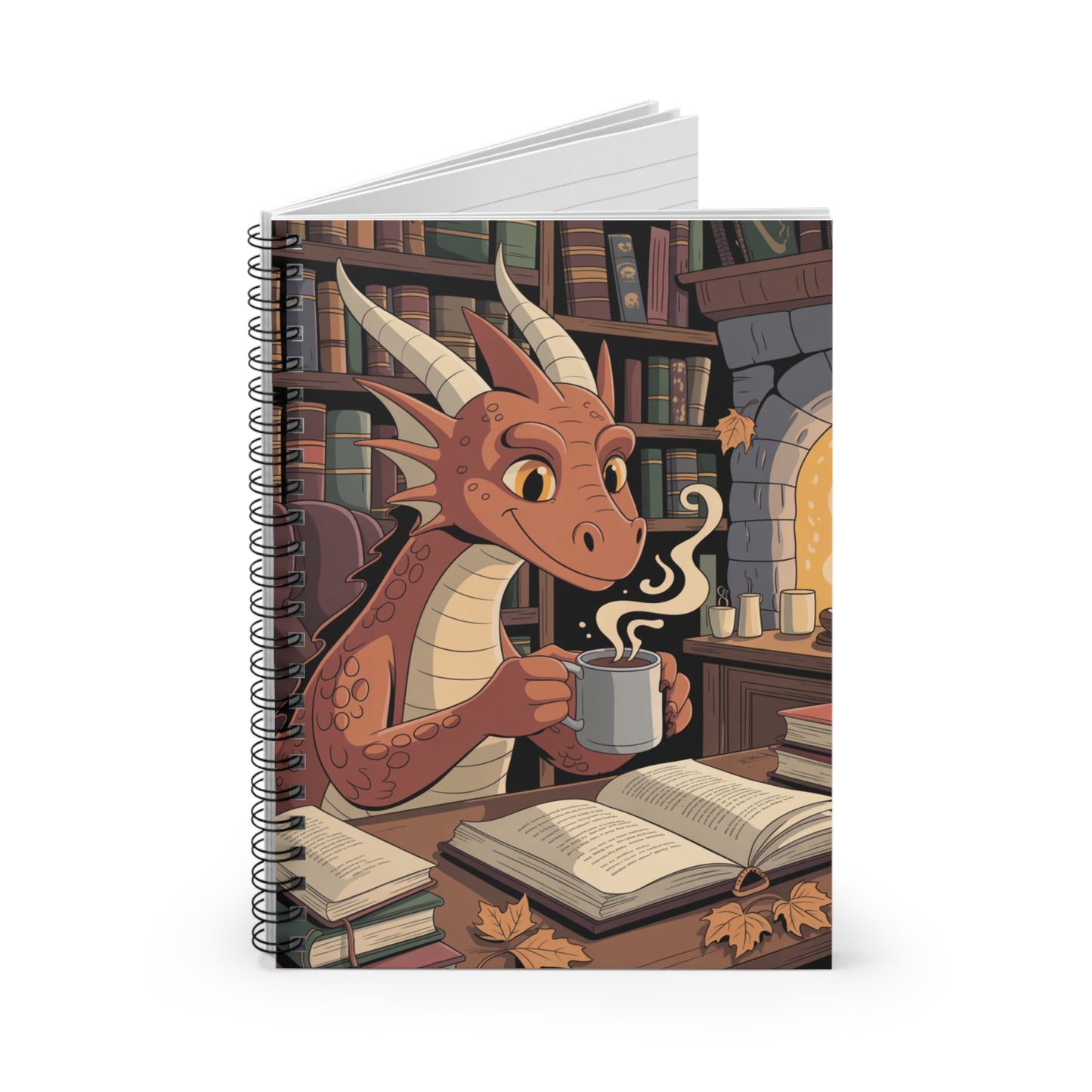 Red Dragon - Lined Spiral Notebook