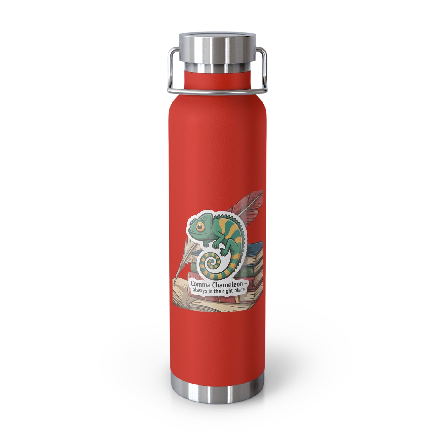 Comma Chameleon-Always in the Right Place -22oz Copper Teachers Tumbler