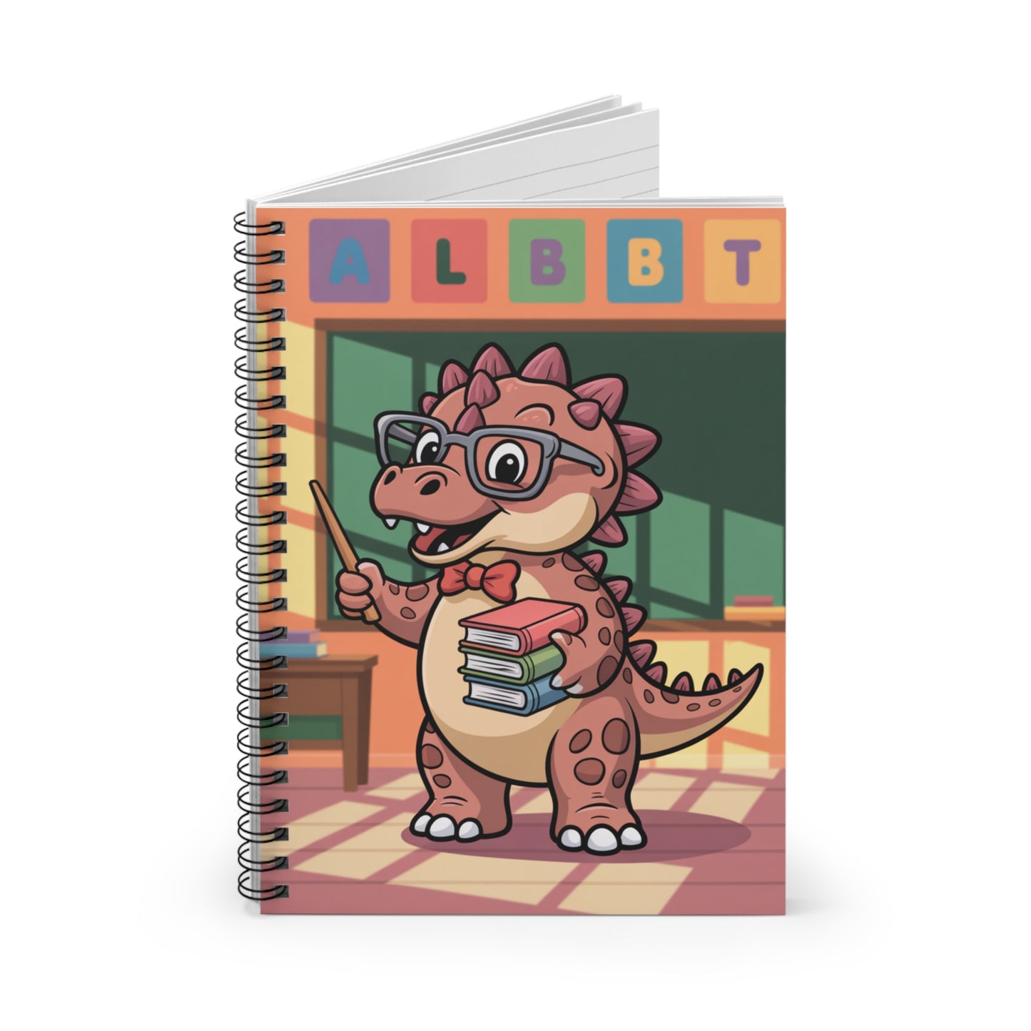 Cartoon Ankylosaurus - Lined Spiral Notebook