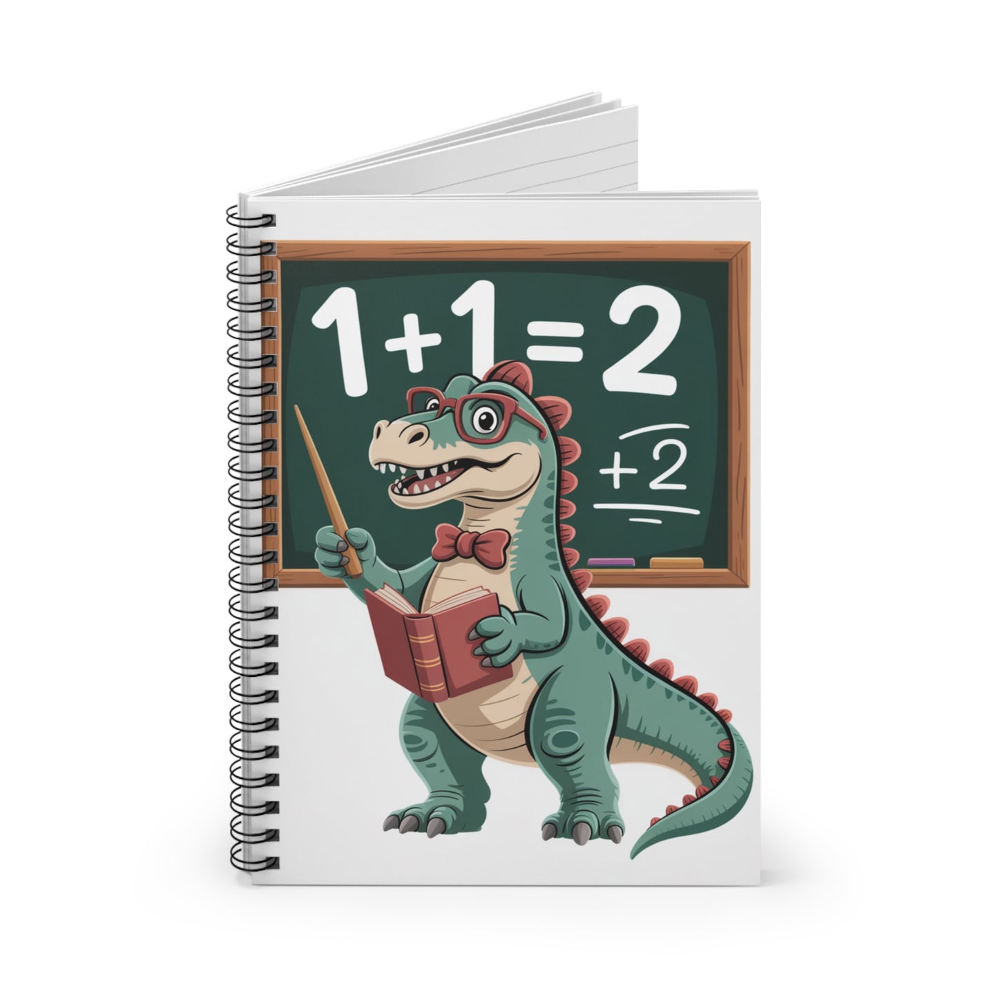 Cartoon Allosaurus - Lined Spiral Notebook