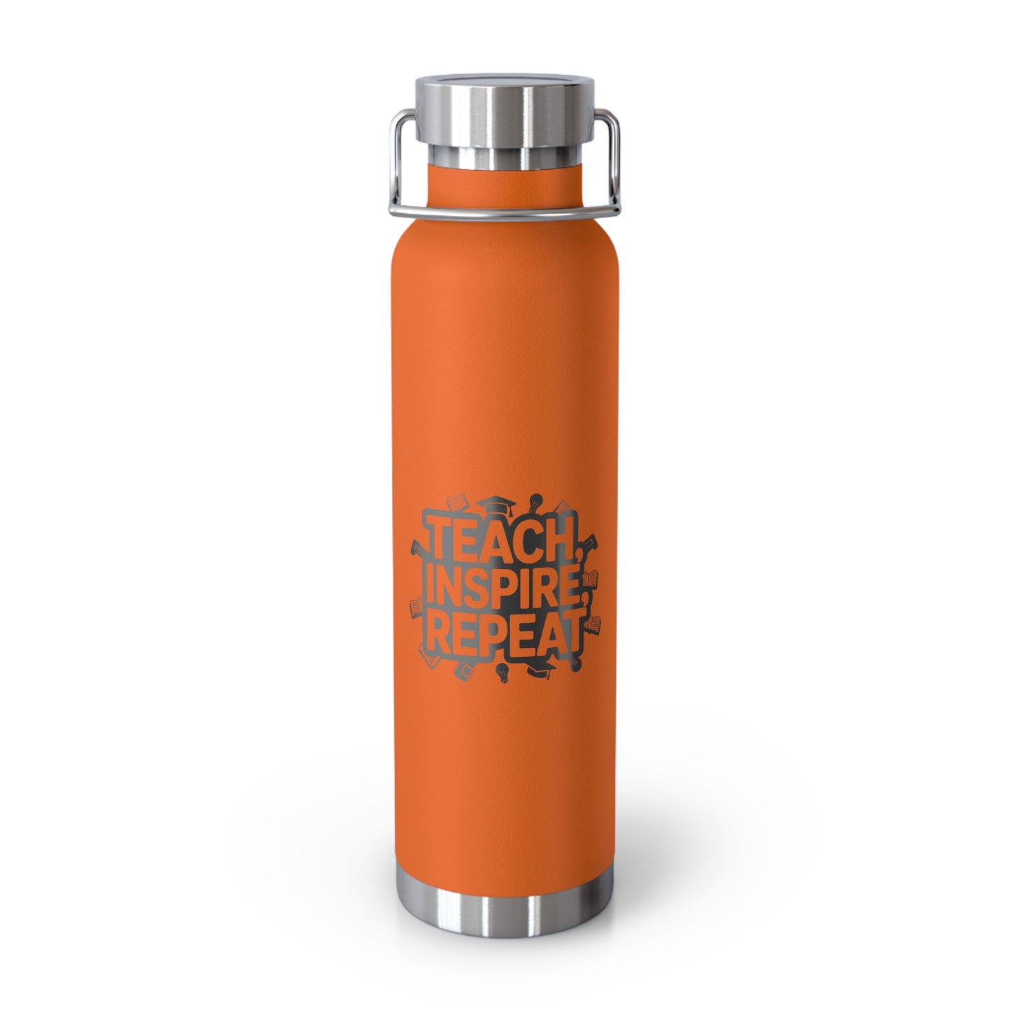 Teach, Inspire, Repeat -22oz Copper Teachers Tumbler