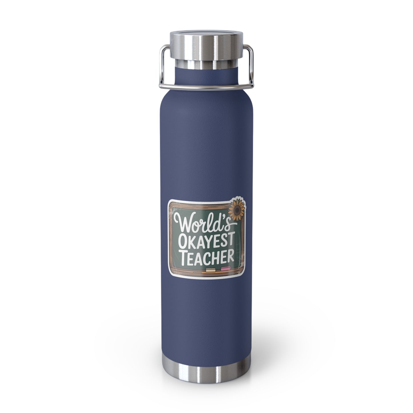 World's Okayest Teacher -22oz Copper Teachers Tumbler