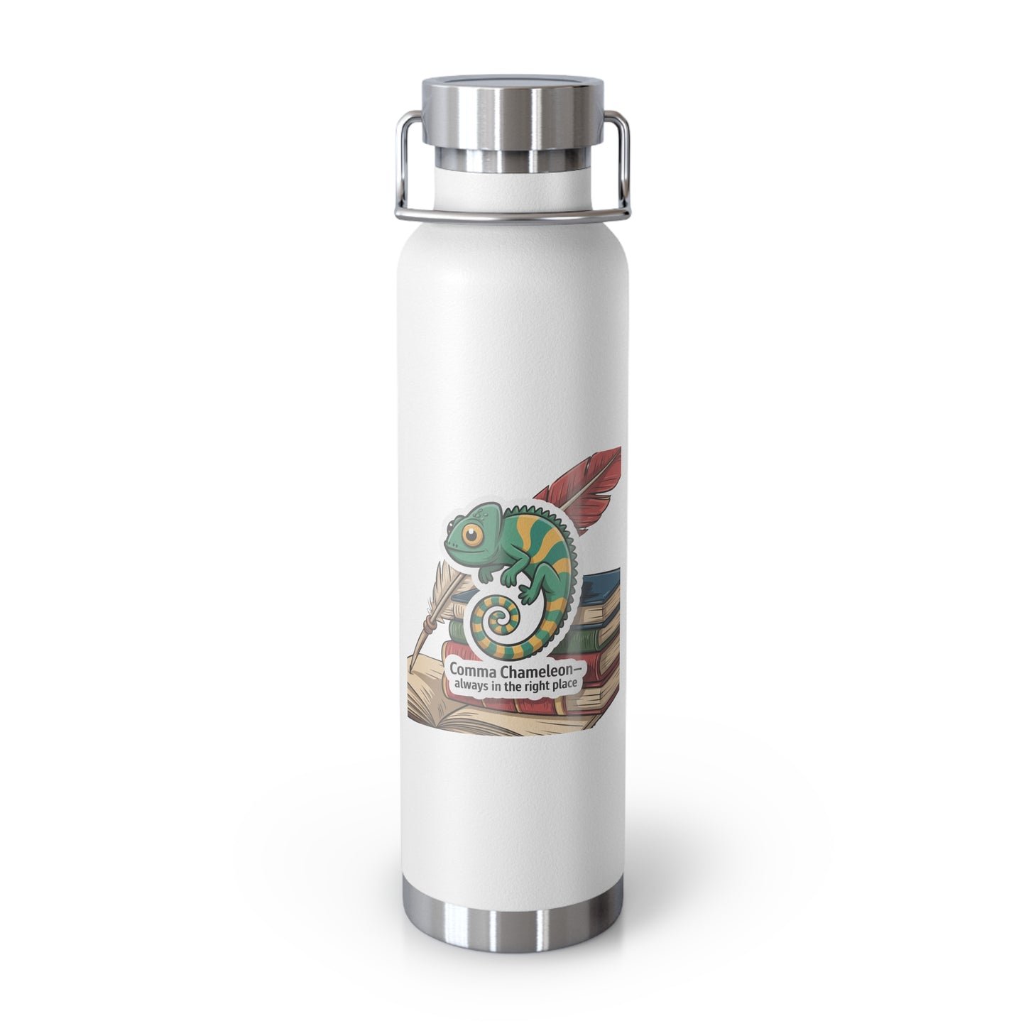 Comma Chameleon-Always in the Right Place -22oz Copper Teachers Tumbler