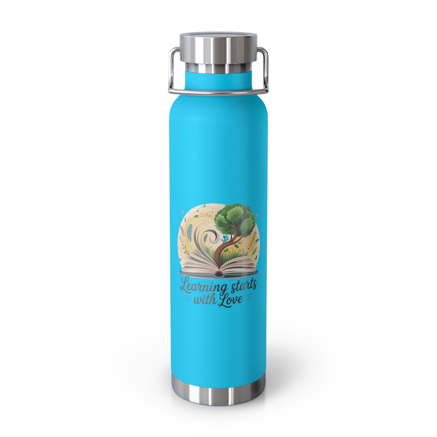 Learning Starts with Love -22oz Copper Teachers Tumbler