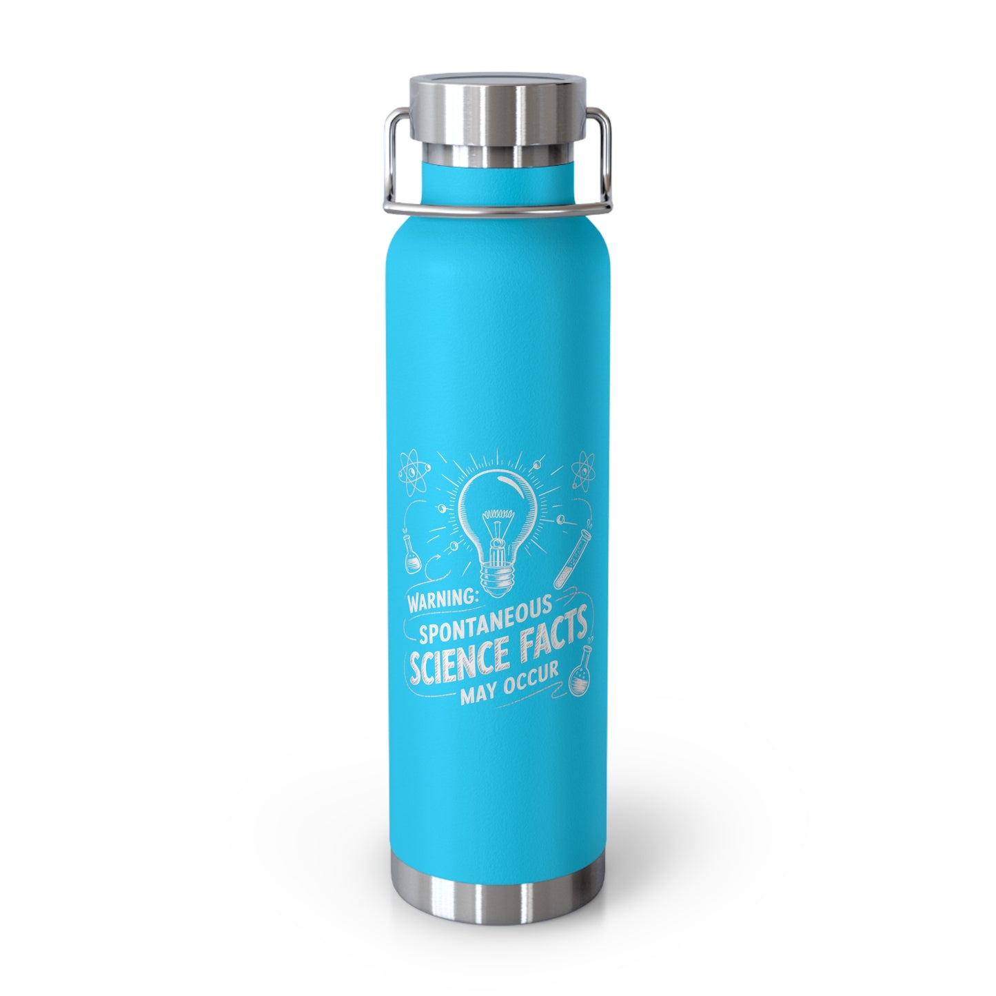Warning Spontaneous Science Facts May Occur -22oz Copper Teachers Tumbler