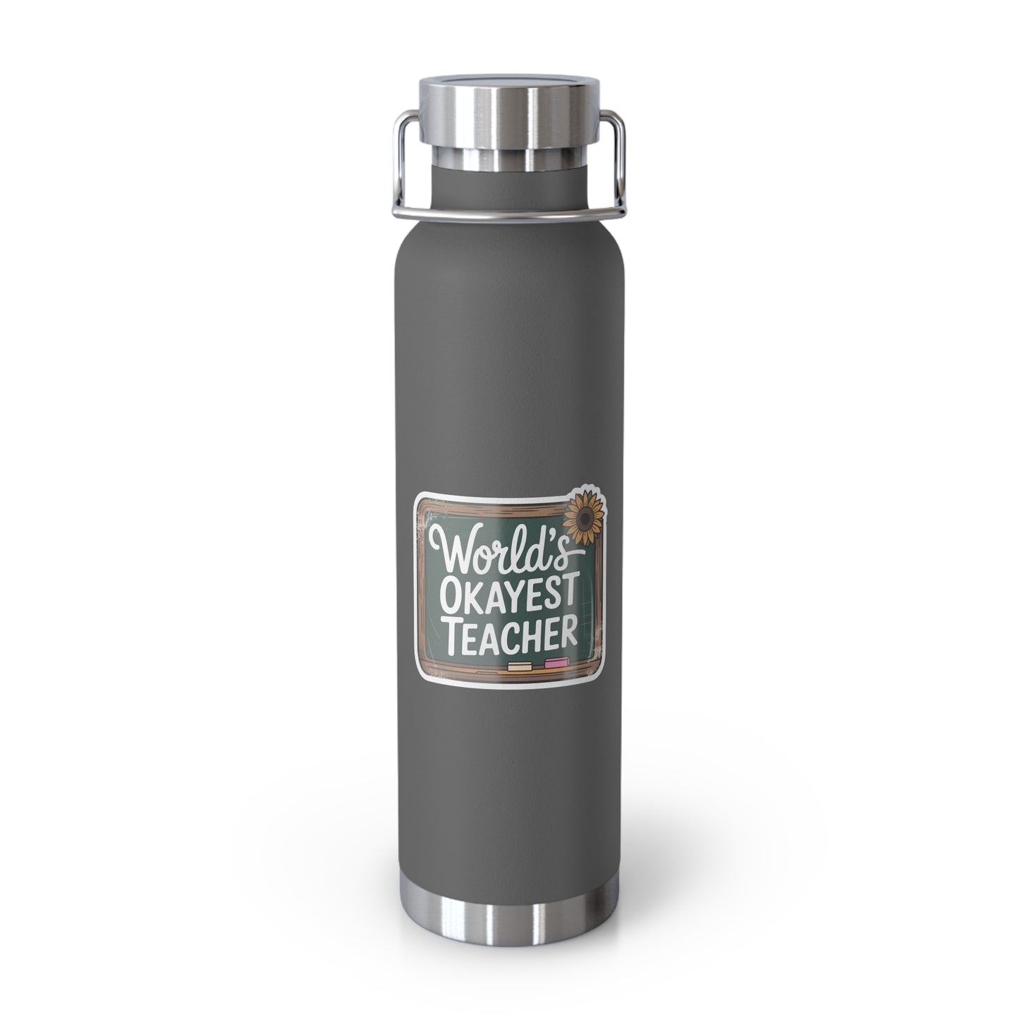 World's Okayest Teacher -22oz Copper Teachers Tumbler