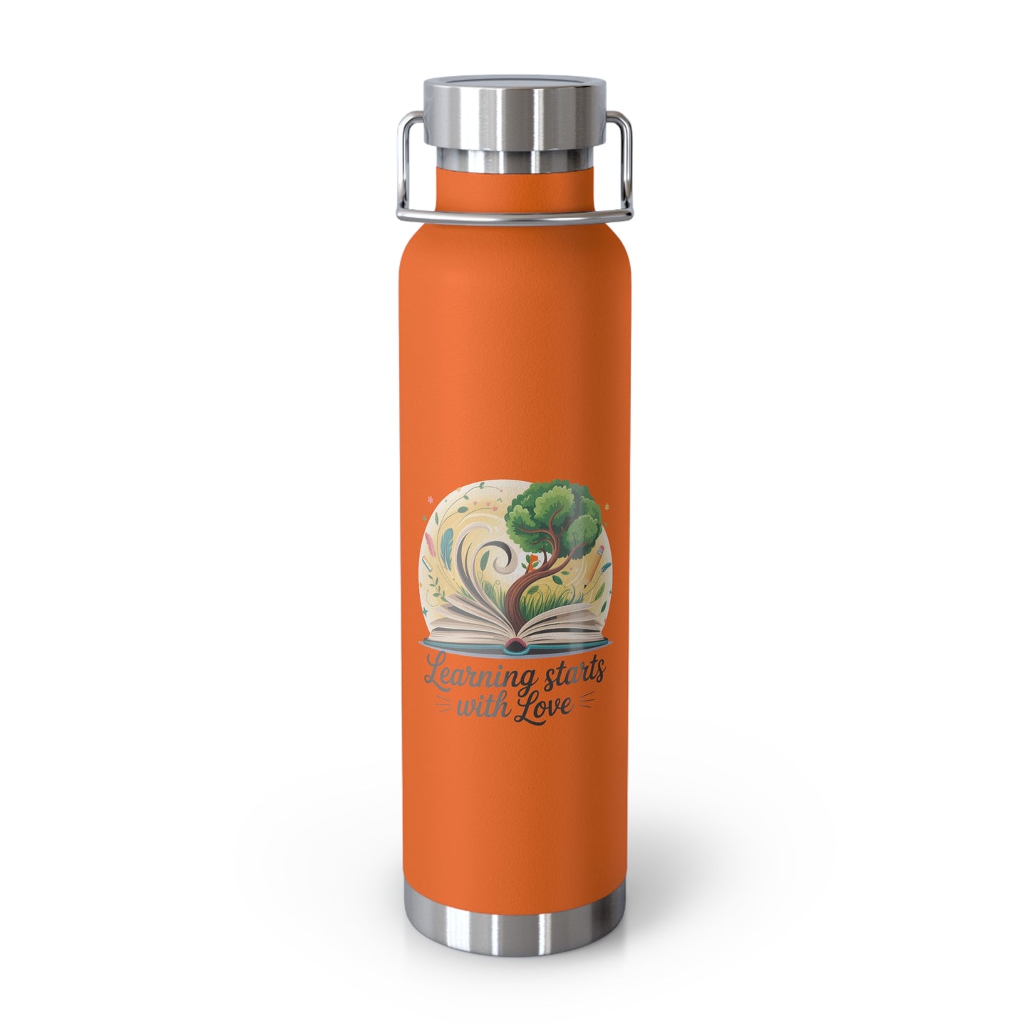 Learning Starts with Love -22oz Copper Teachers Tumbler