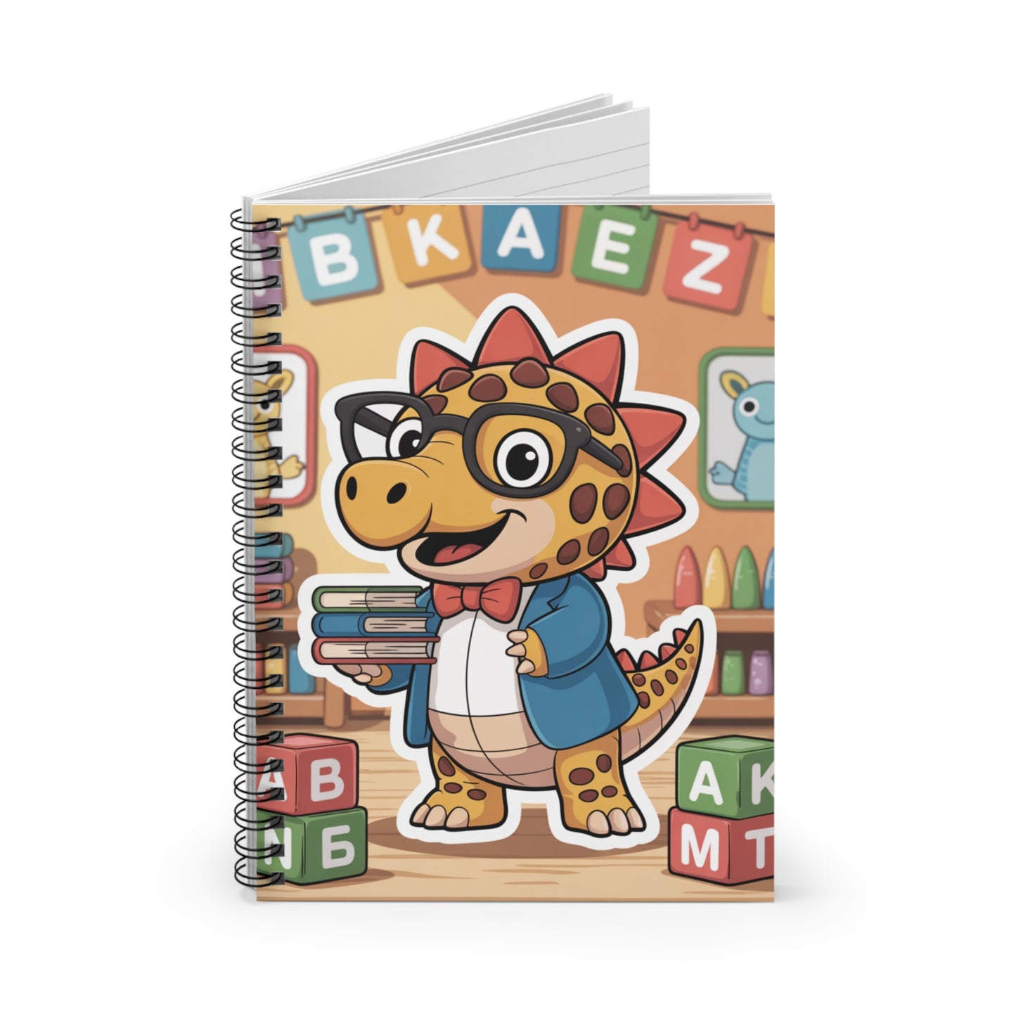 Cartoon Ankylosaurus - Lined Spiral Notebook