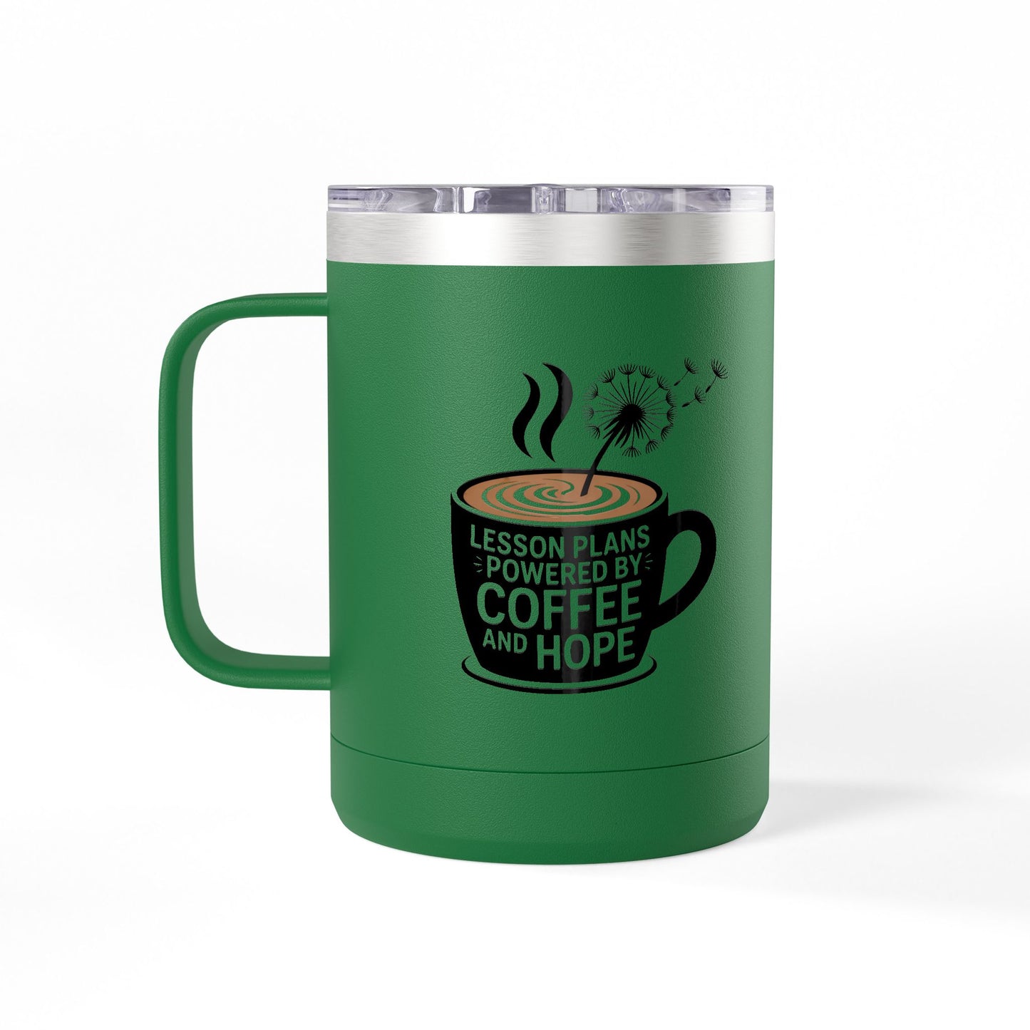 Lesson Plans Powered by Coffee and Hope - 15oz Teacher Coffee Mug