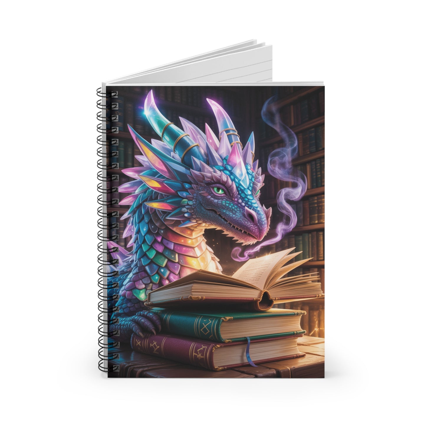 Blue Dragon - Lined Spiral Notebook