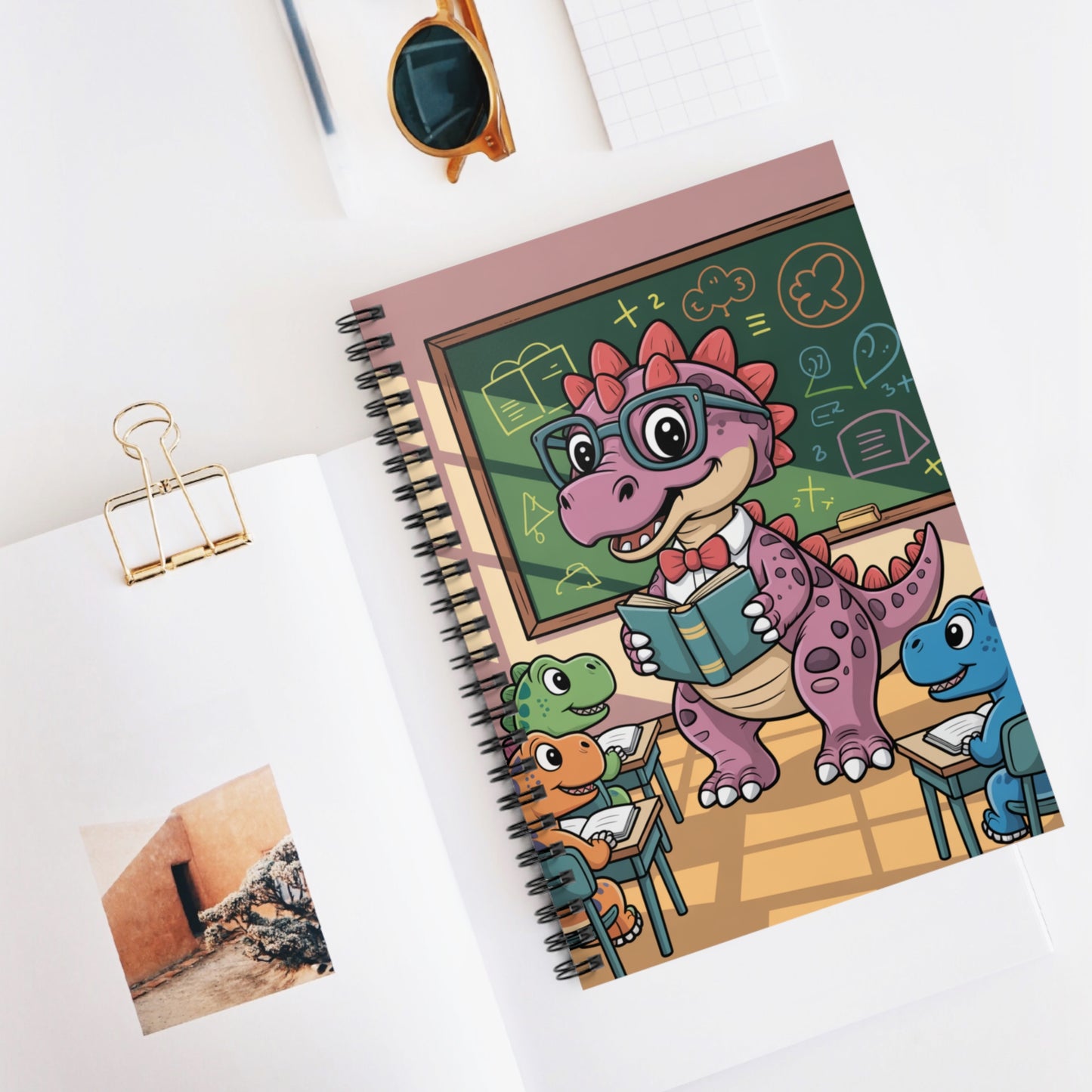 Cartoon Ankylosaurus - Lined Spiral Notebook