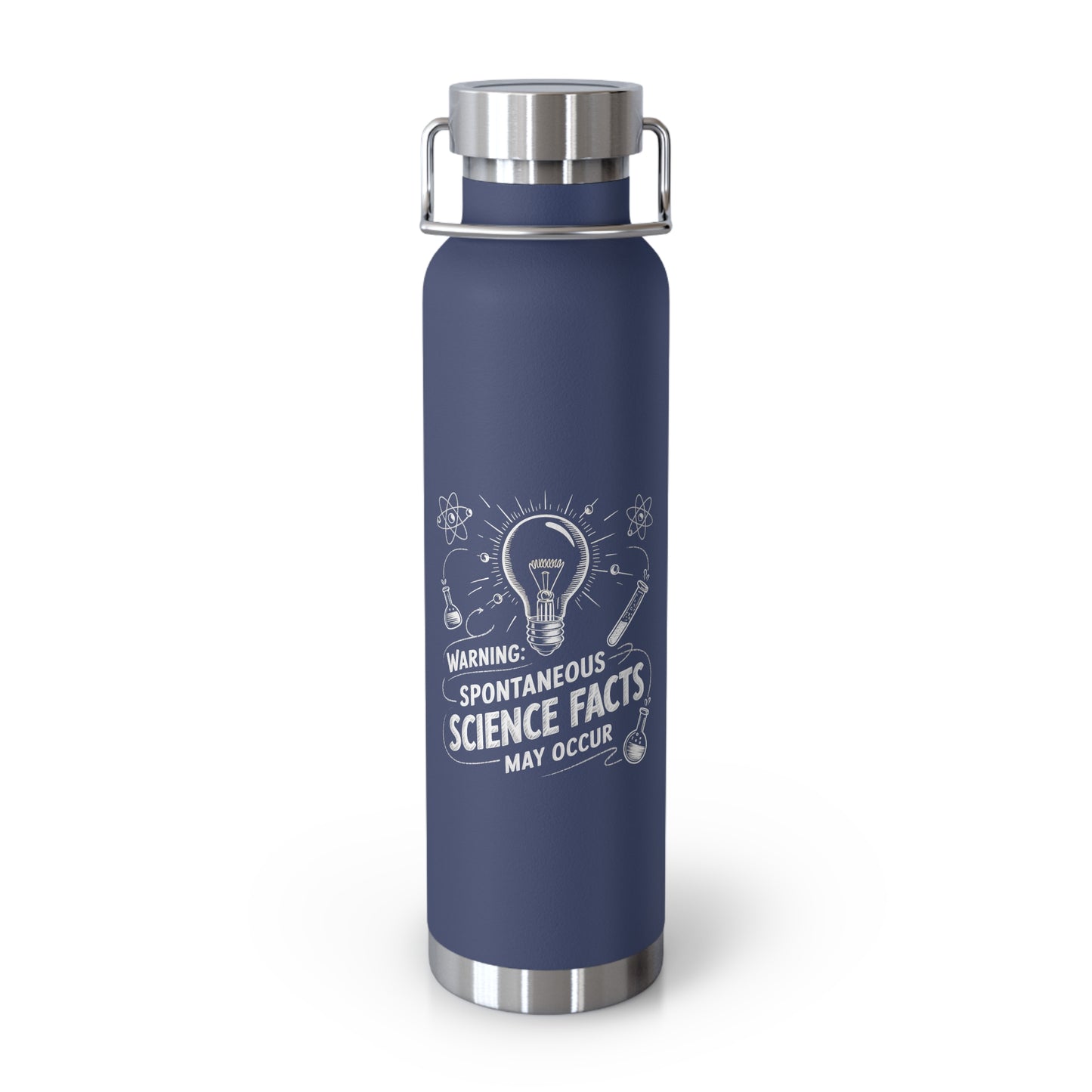 Warning Spontaneous Science Facts May Occur -22oz Copper Teachers Tumbler