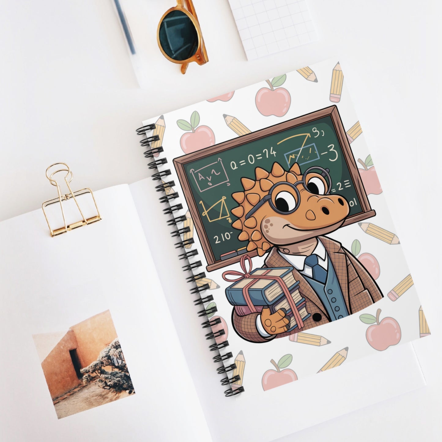 Cartoon Ankylosaurus - Lined Spiral Notebook