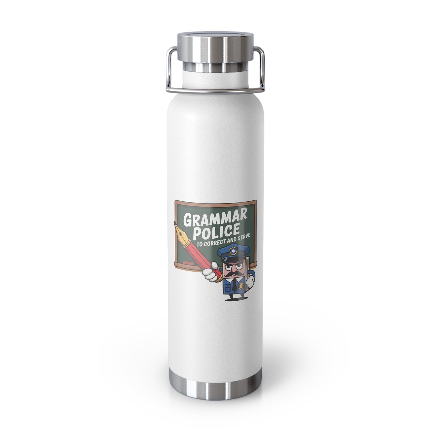 Grammar Police to Correct and Serve -22oz Copper Teachers Tumbler