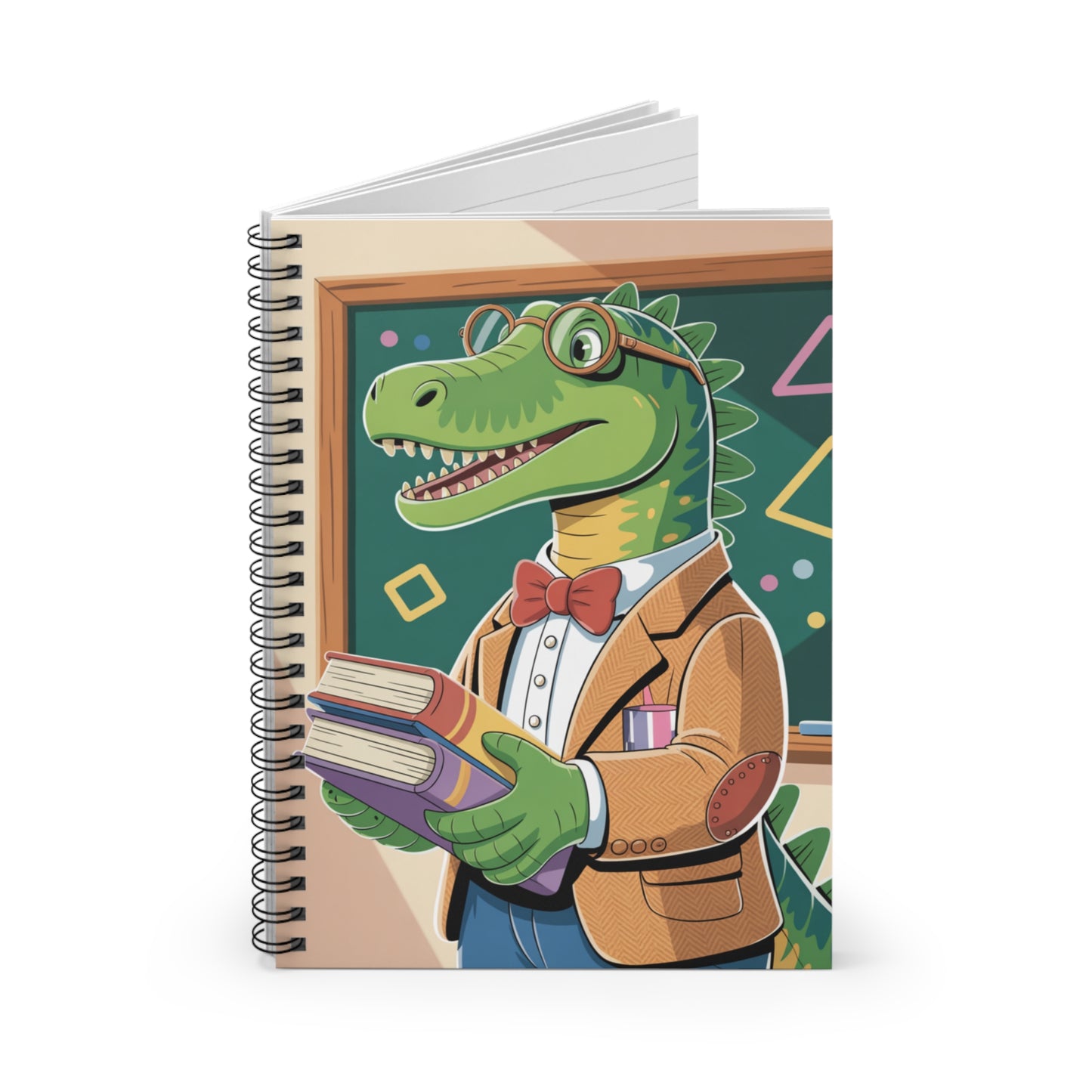 Cartoon Allosaurus - Lined Spiral Notebook