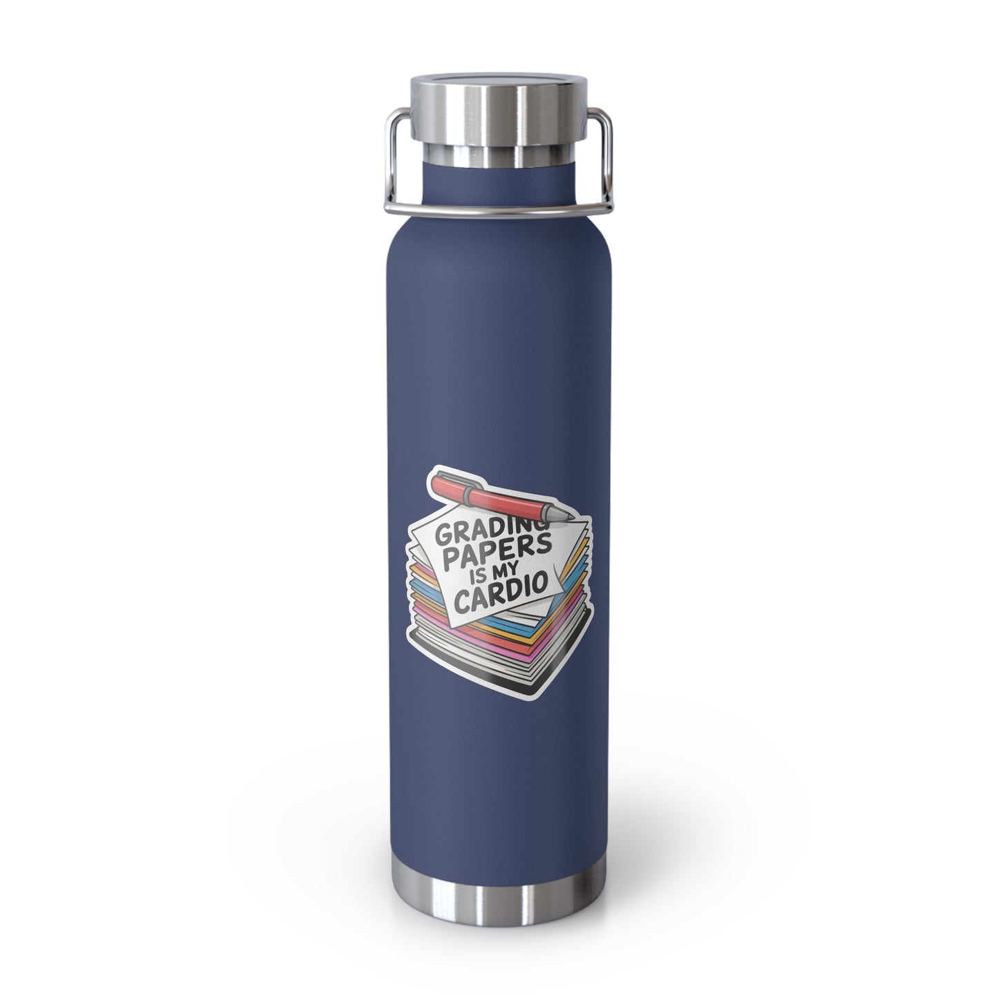 Grading Papers is my Cardio -22oz Copper Teachers Tumbler