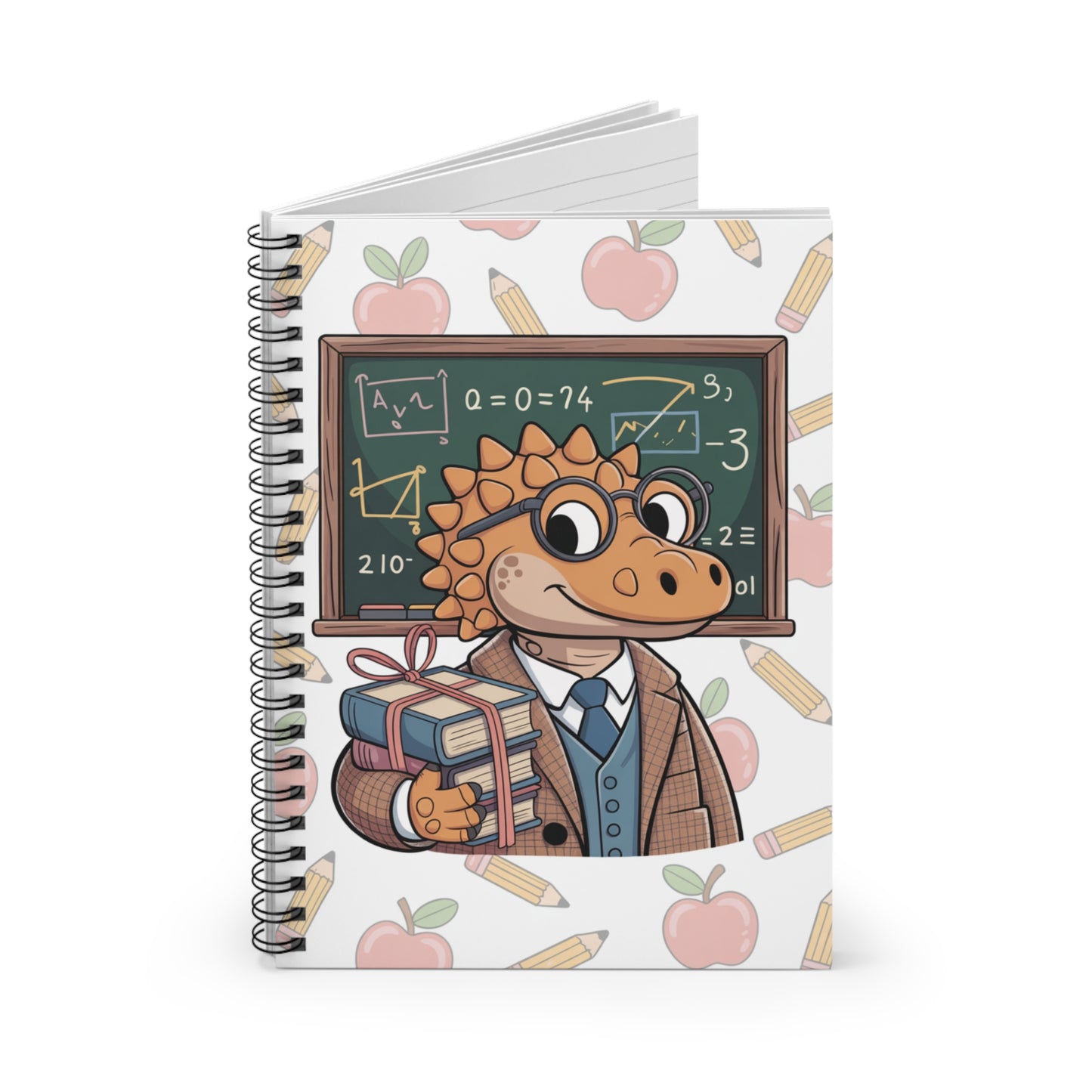 Cartoon Ankylosaurus - Lined Spiral Notebook