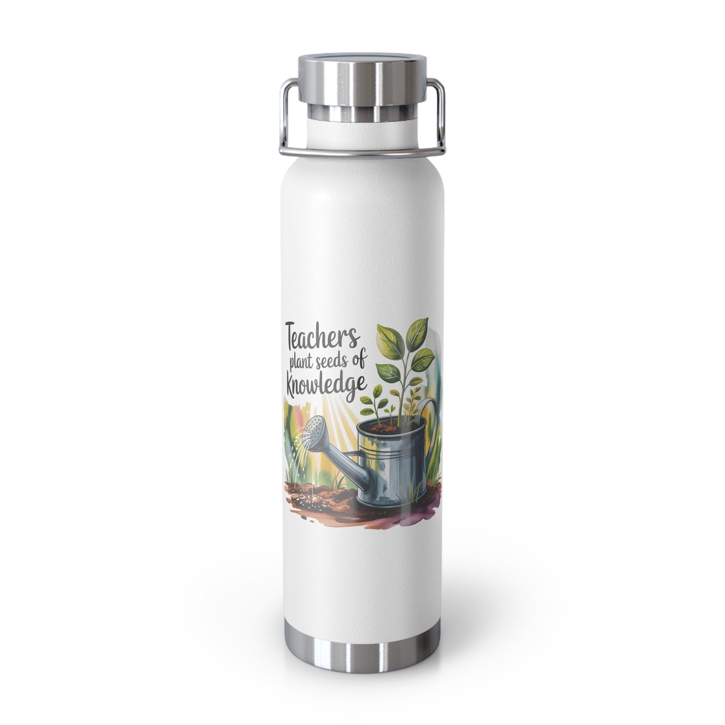 Teachers Plant Seeds of Knowledge -22oz Copper Teachers Tumbler