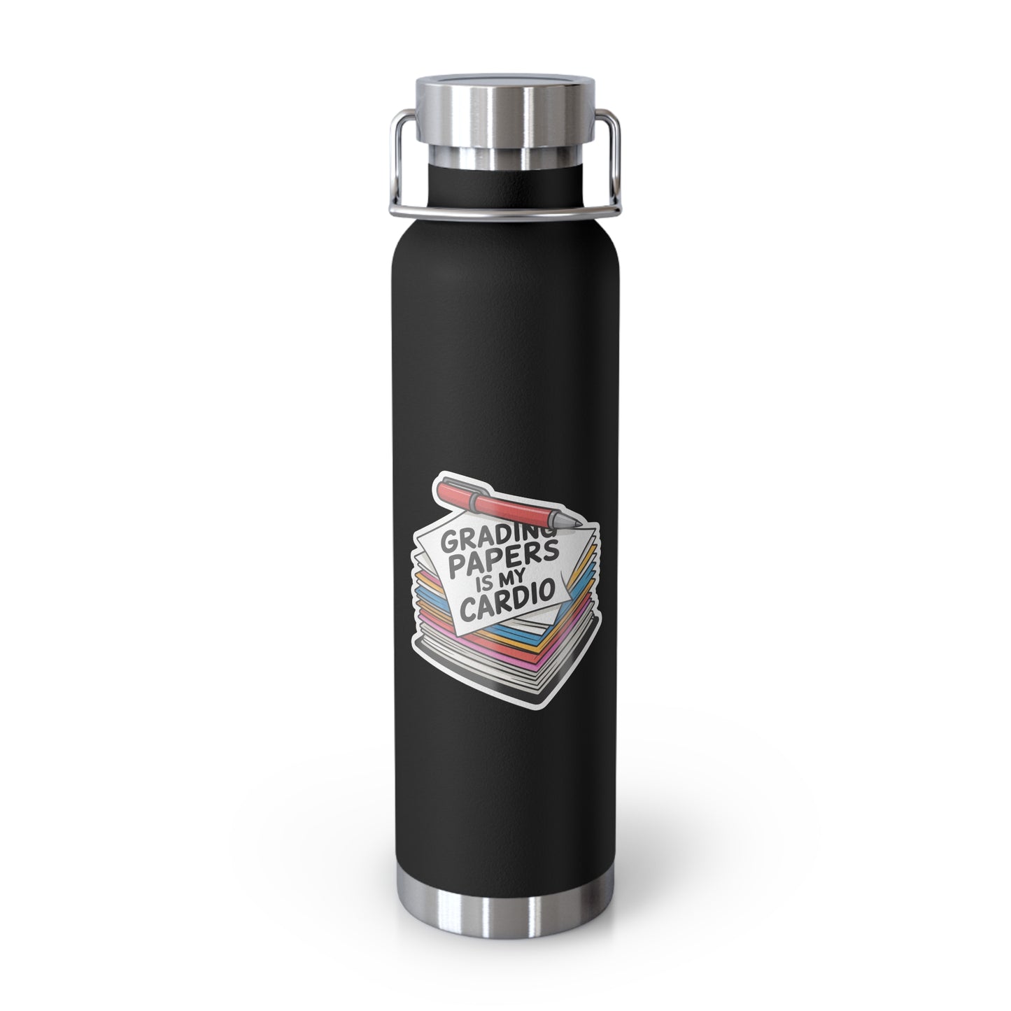 Grading Papers is my Cardio -22oz Copper Teachers Tumbler
