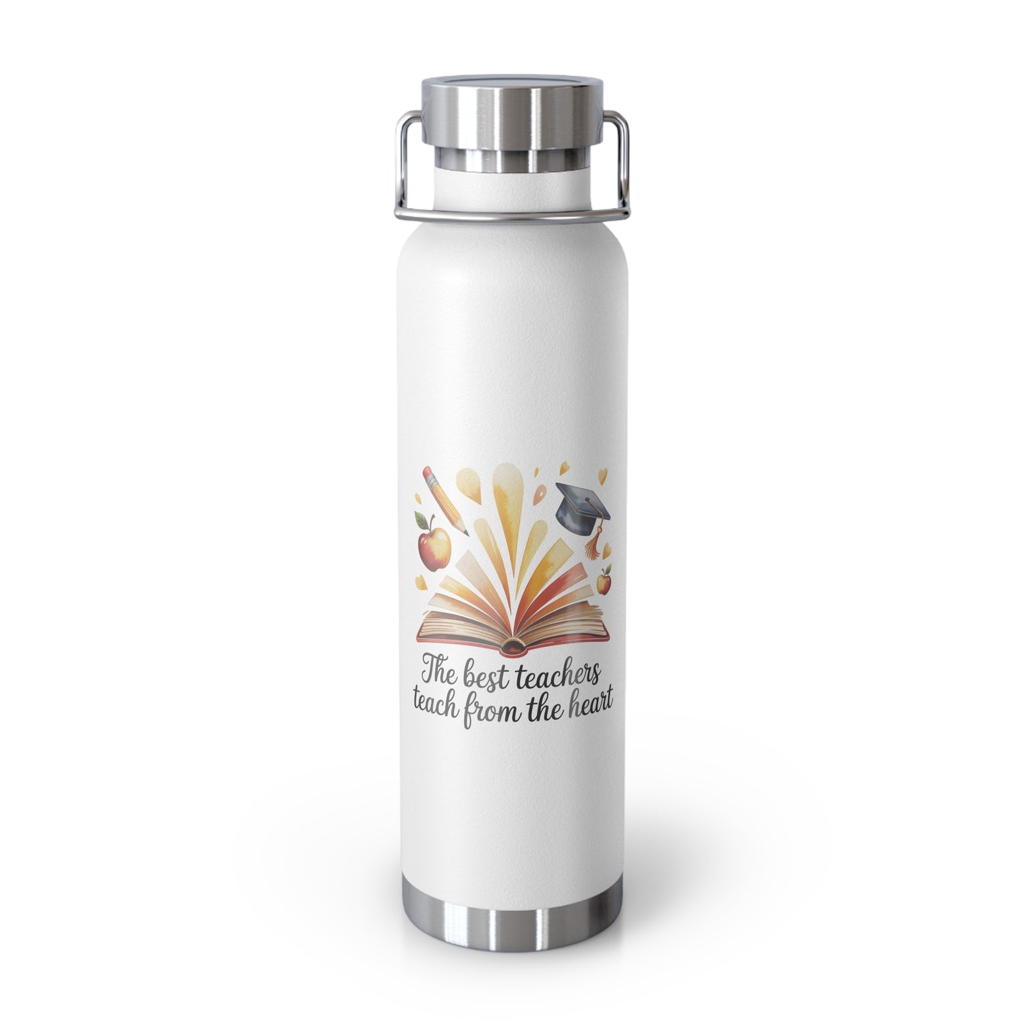 The Best Teachers Teach From the Heart -22oz Copper Teachers Tumbler
