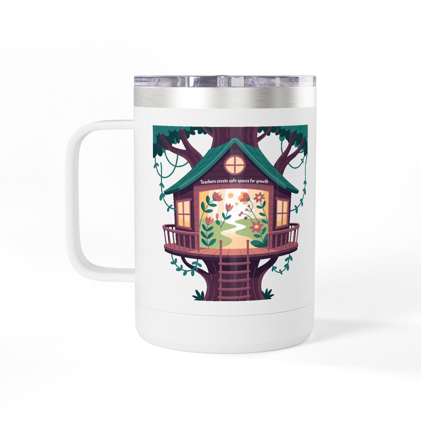 Teachers Create Safe Spaces for Growth - 15oz Teacher Coffee Mug