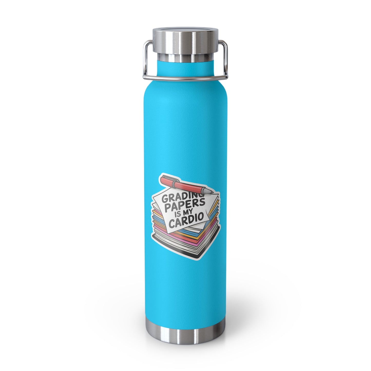 Grading Papers is my Cardio -22oz Copper Teachers Tumbler