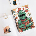 Cartoon Green Knight  -  Lined Spiral Notebook
