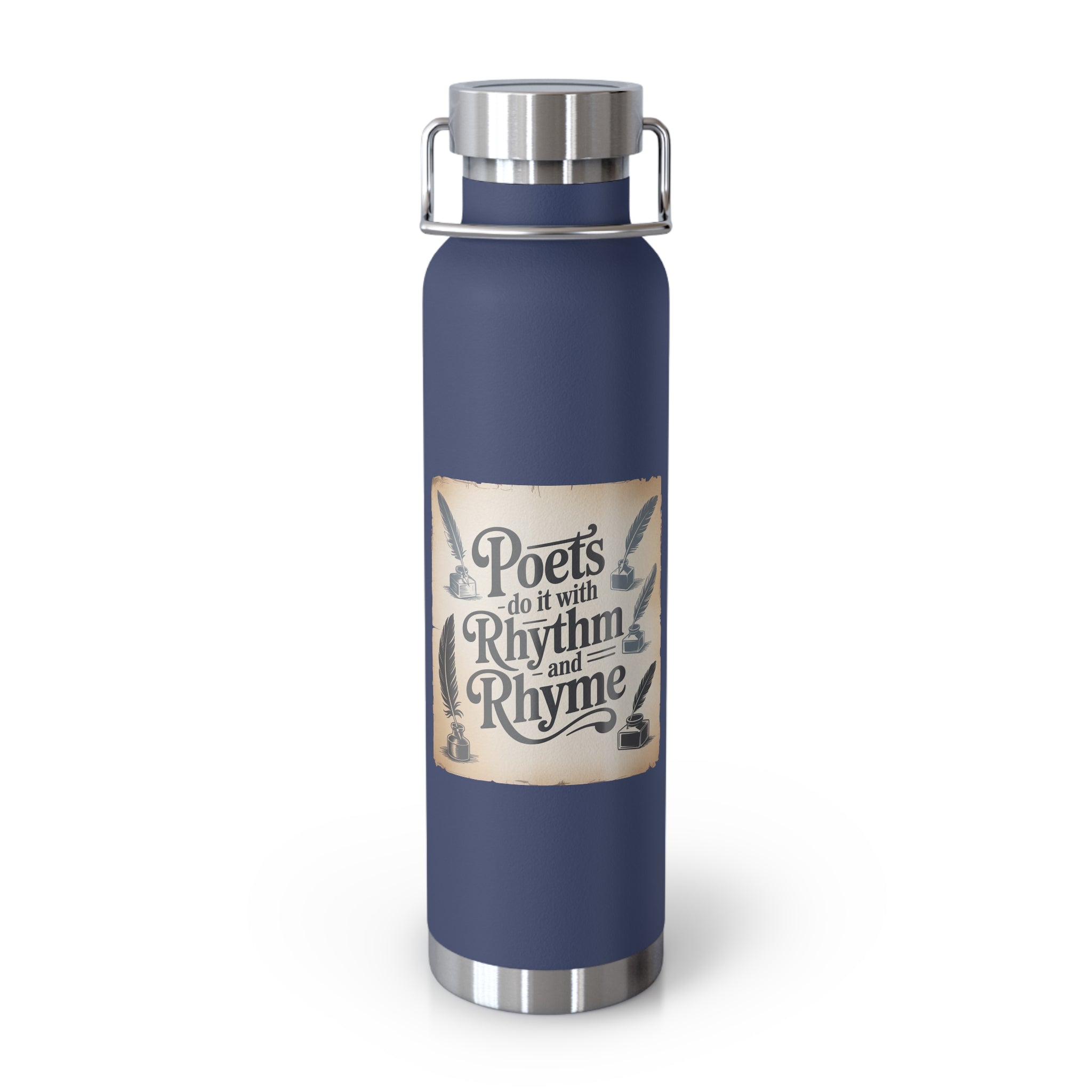 Poets do it with Rhythm and Rhyme -22oz Copper Teachers Tumbler