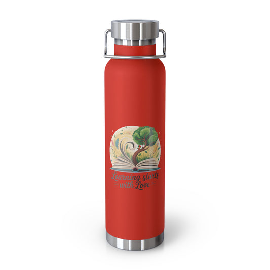 Learning Starts with Love  -22oz Copper Teachers Tumbler