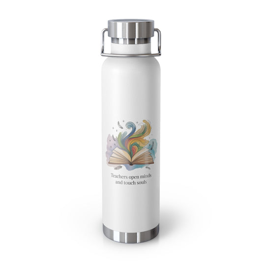 Teachers Open Minds and Souls  -22oz Copper Teachers Tumbler