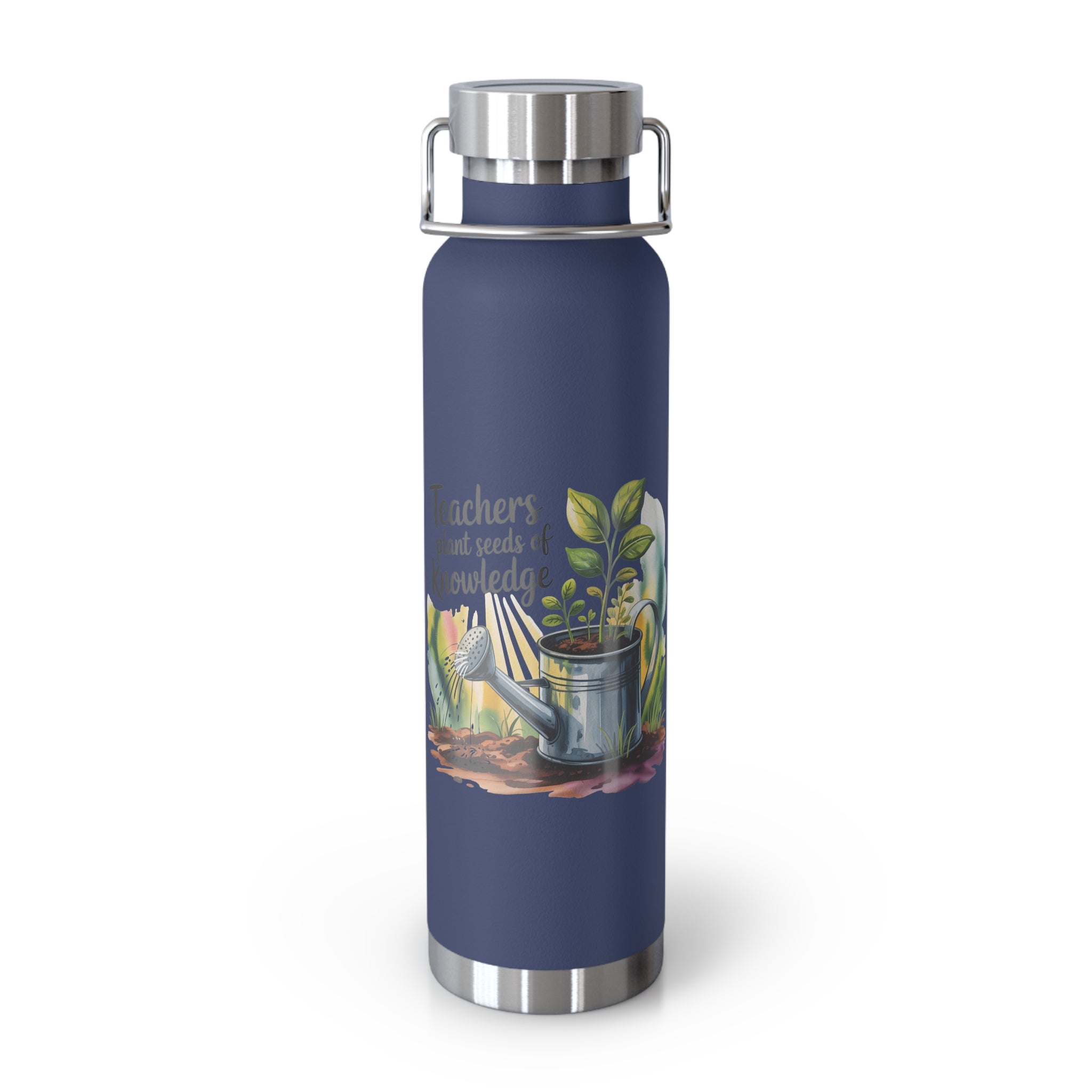 Teachers Plant Seeds of Knowledge  -22oz Copper Teachers Tumbler