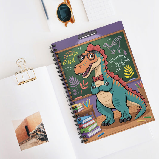 Cartoon Spinosaurus  -  Lined Spiral Notebook
