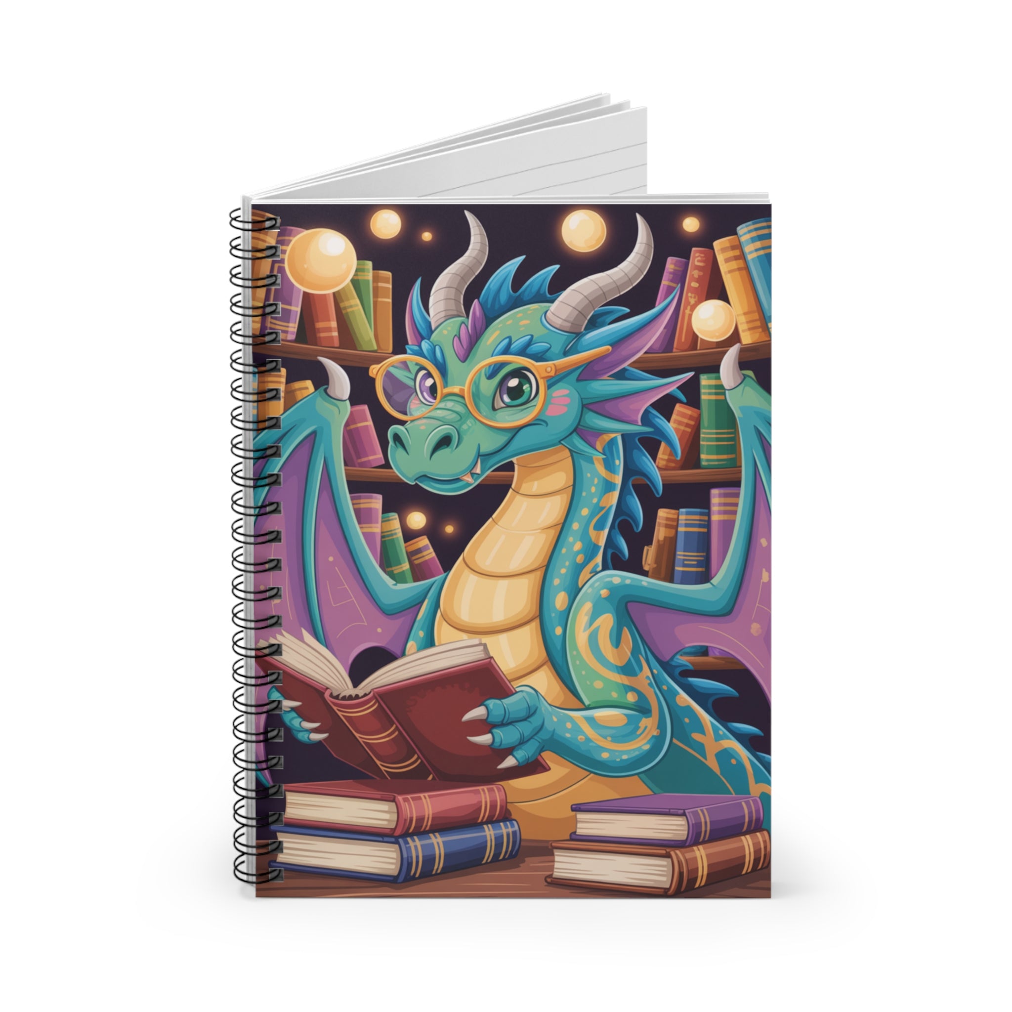 Blue Dragon -  Lined Spiral Notebook