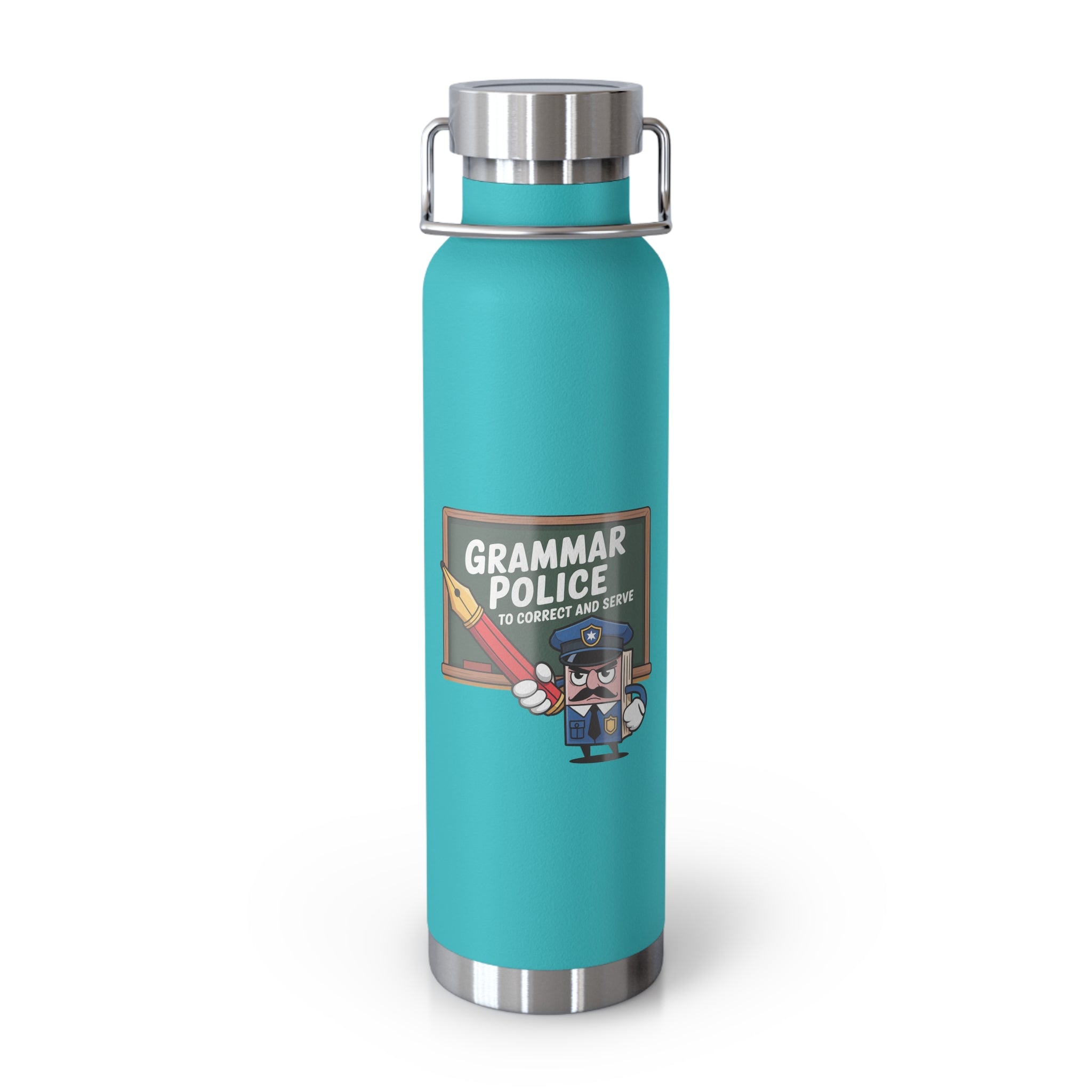 Grammar Police to Correct and Serve -22oz Copper Teachers Tumbler