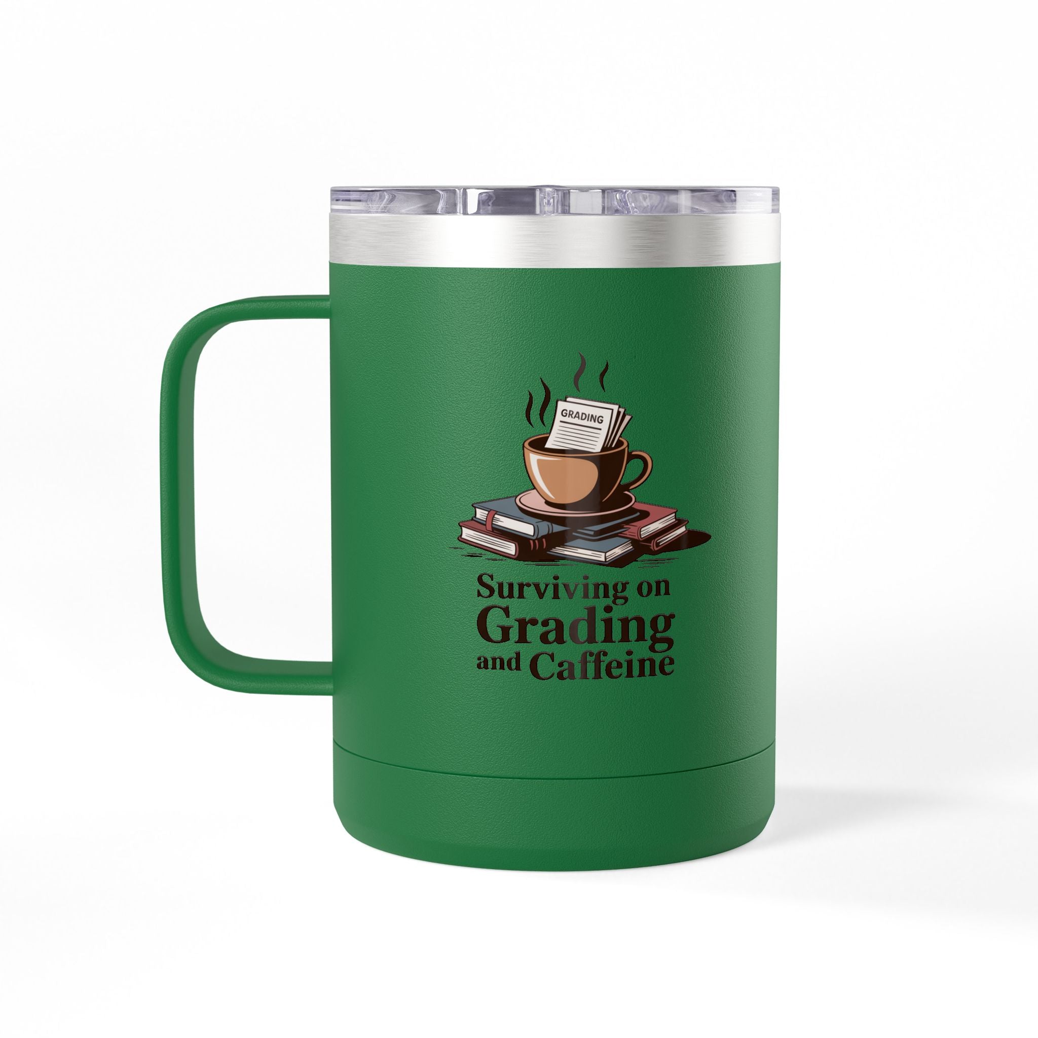 Surviving on Grading and Caffeine - 15oz Teacher Coffee Mug