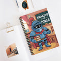 Cartoon Blue Knight  -  Lined Spiral Notebook