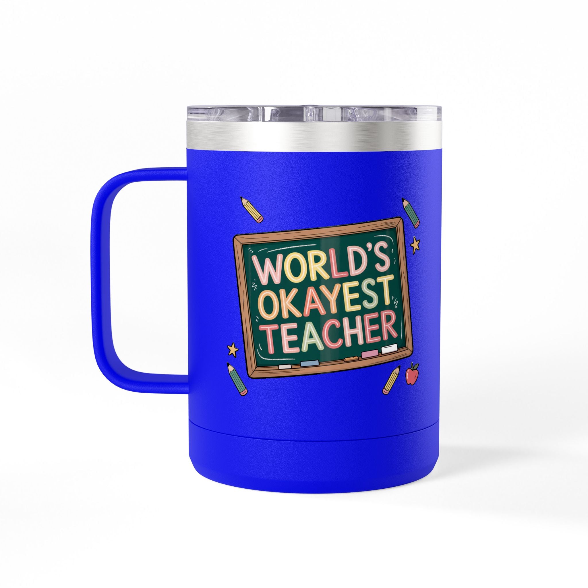 World's Okayest Teacher - 15oz Teacher Coffee Mug