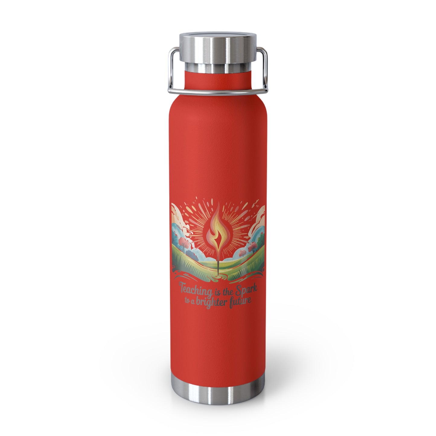 Teaching is the Spark to a Brighter Future  -22oz Copper Teachers Tumbler