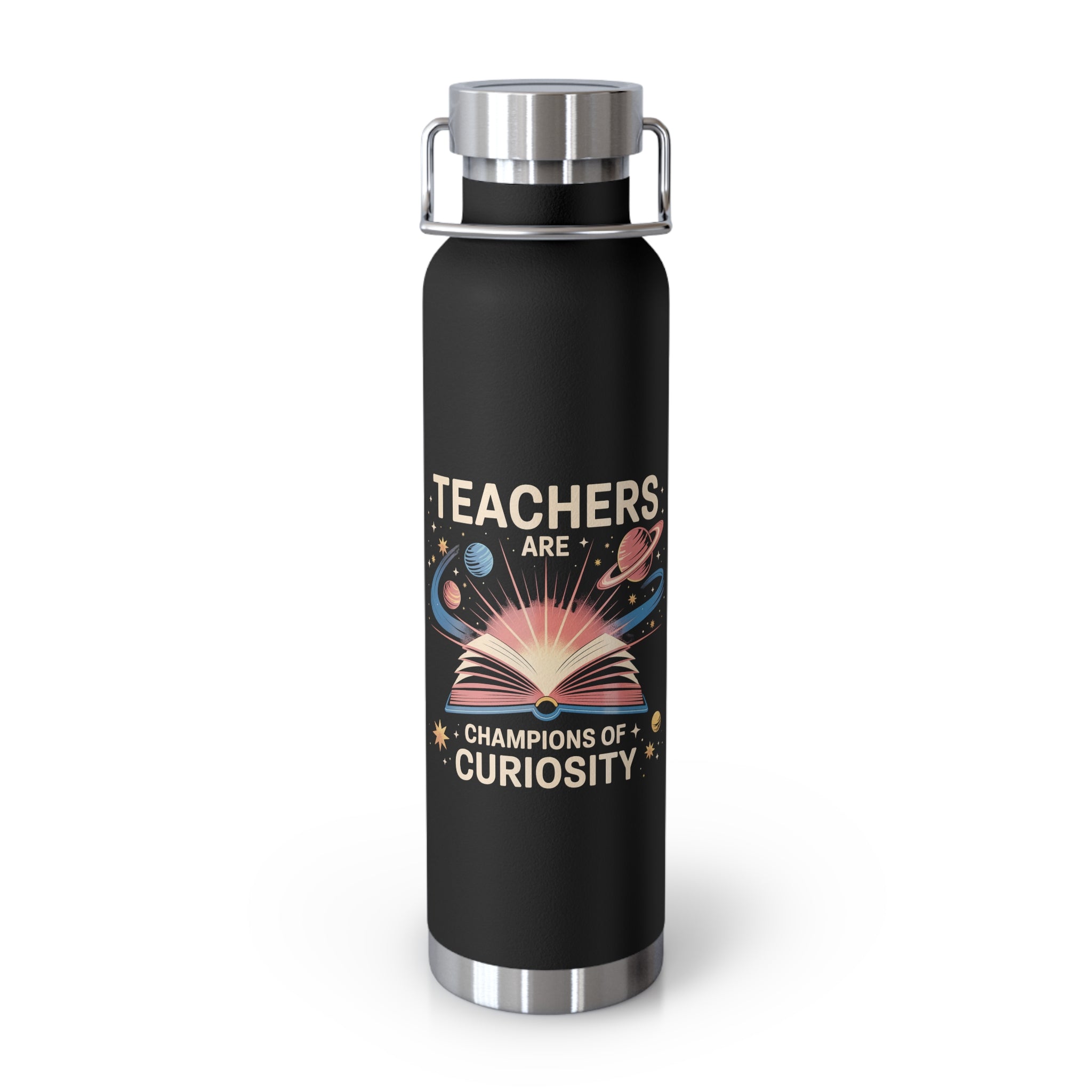 Teachers Are Champions of Curiosity  -22oz Copper Teachers Tumbler